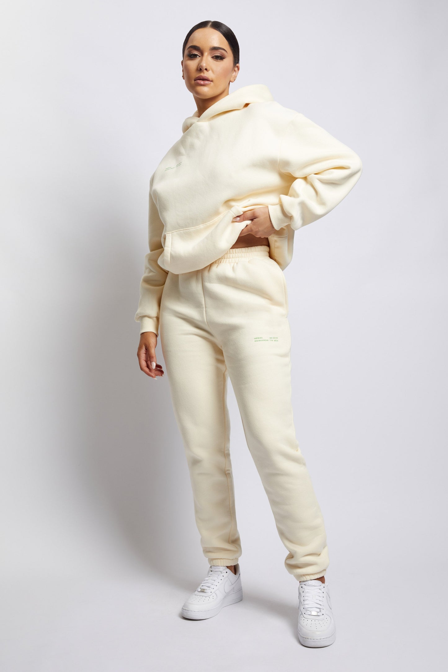 Camille Oversized Fleeceback Jogger - Marshmallow