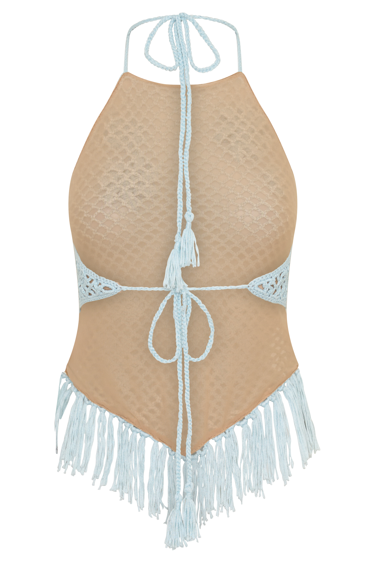 Miley Crochet Halter Top - Pale Aqua #10