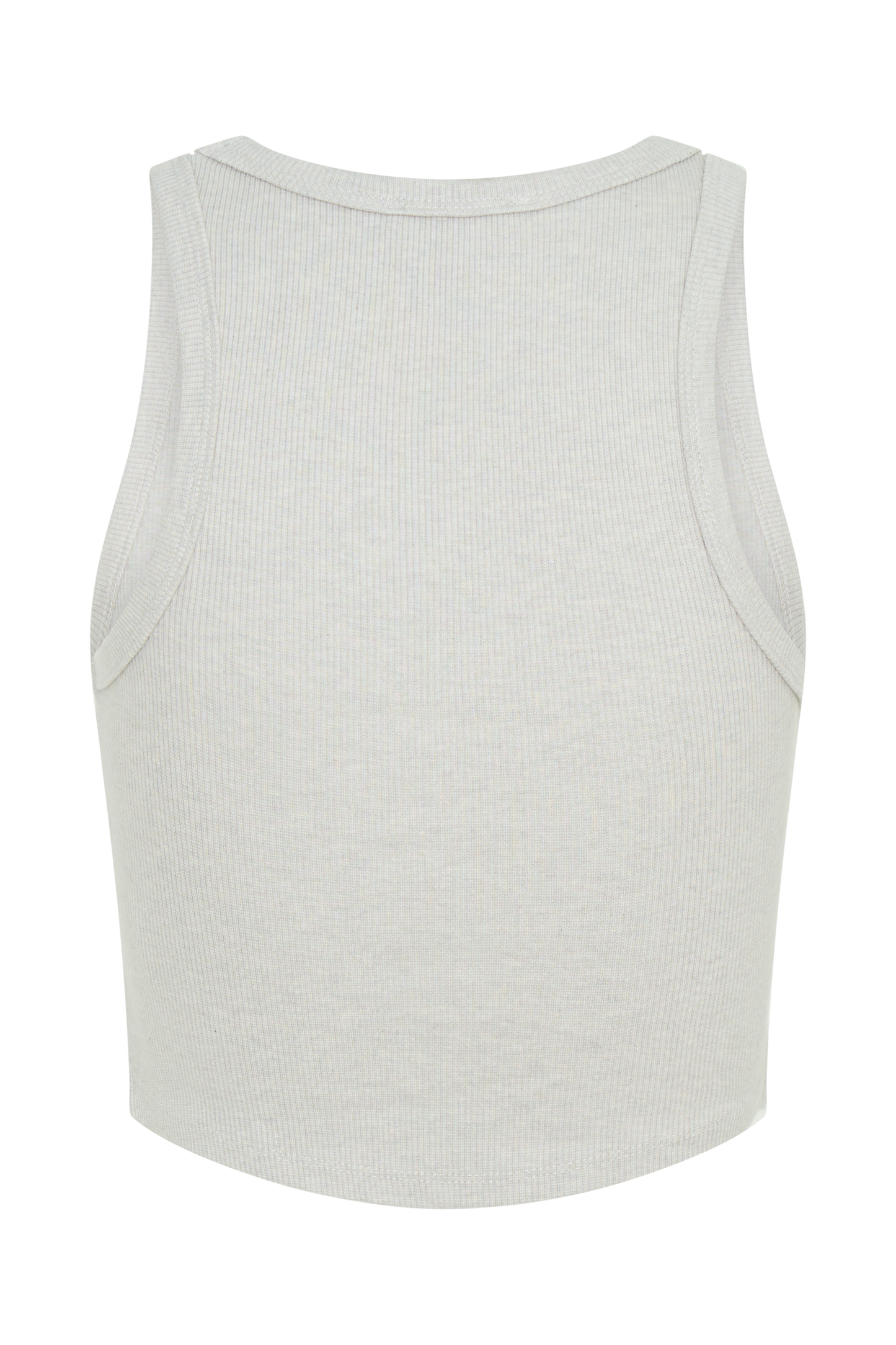 Morgana Ribbed Tank Top - Grey Marle