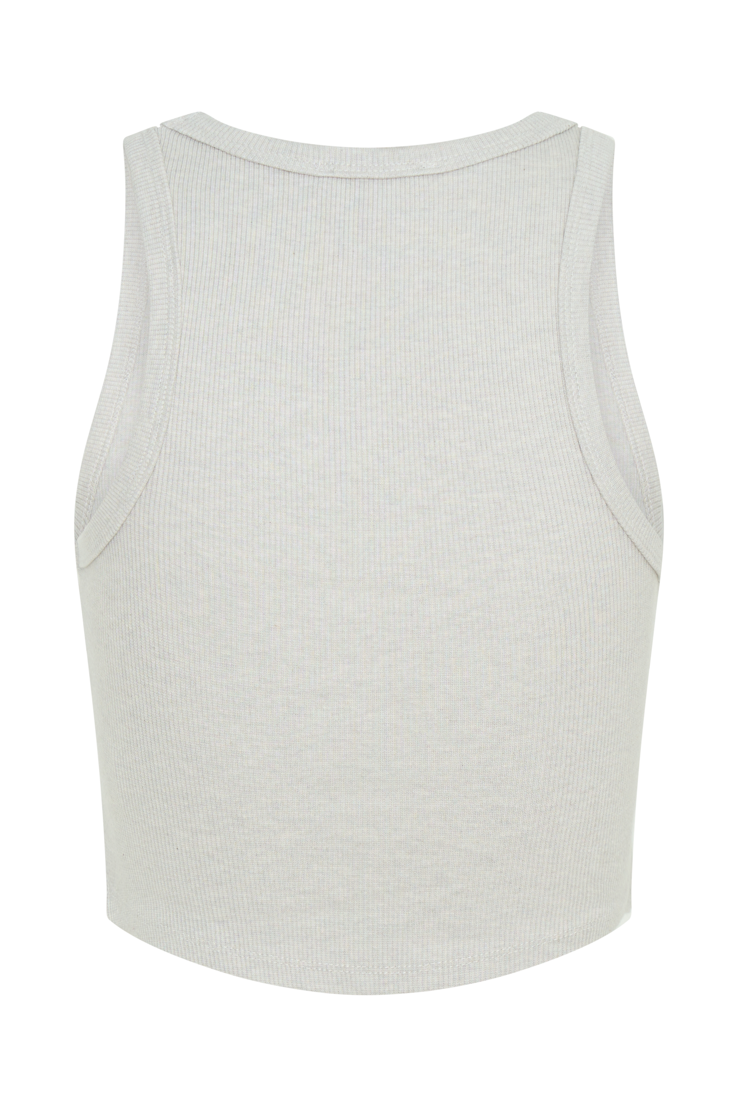 Morgana Ribbed Tank Top - Grey Marle #6