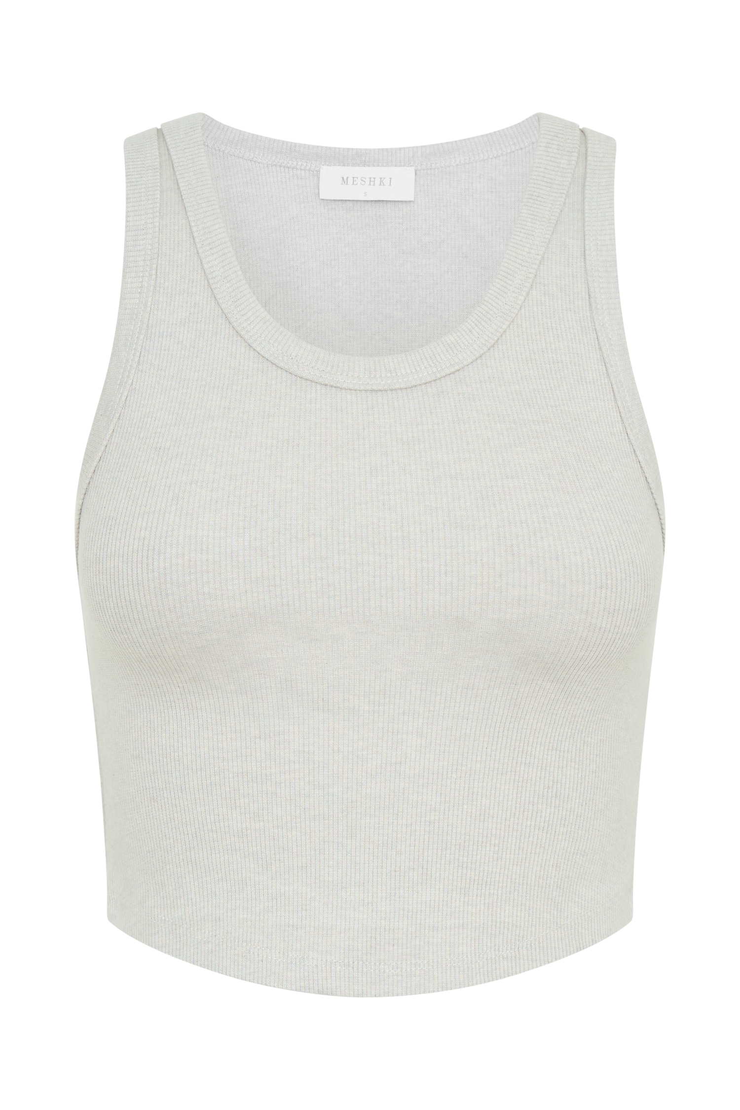 Morgana Ribbed Tank Top - Grey Marle #7