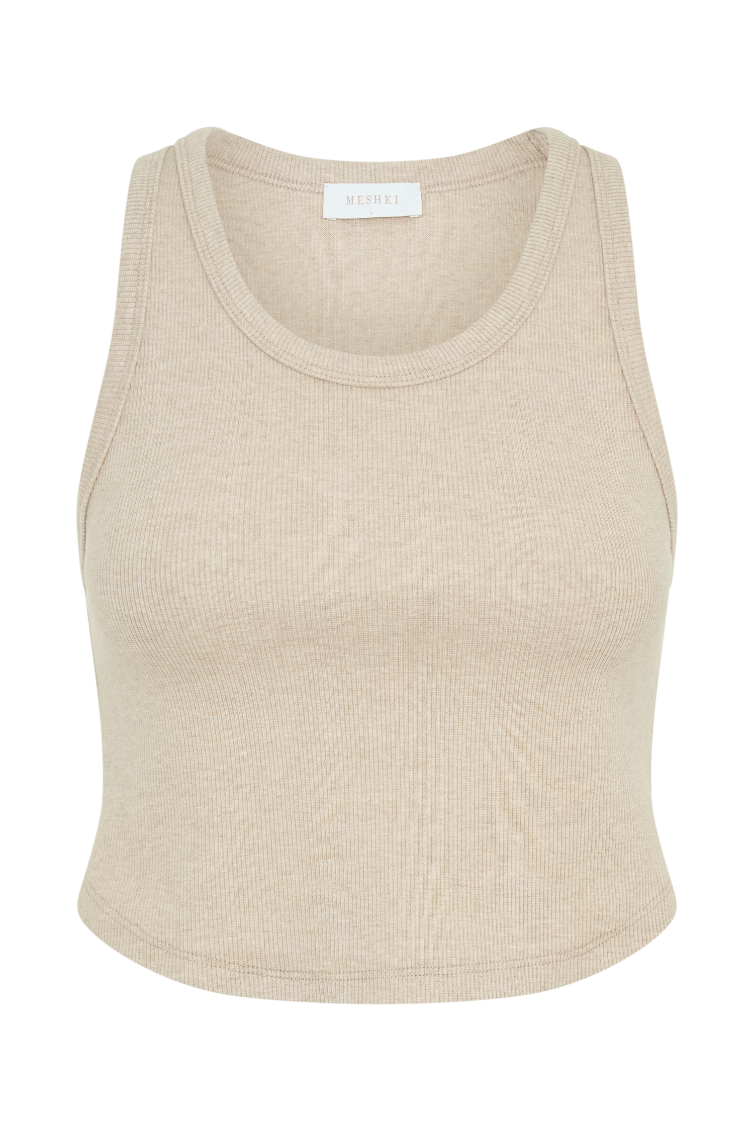 Morgana Ribbed Tank Top - Neutral Marle #9