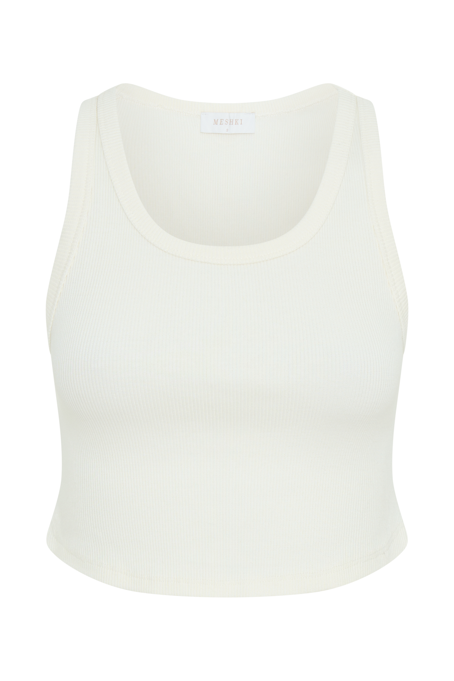 Morgana Ribbed Tank Top - White