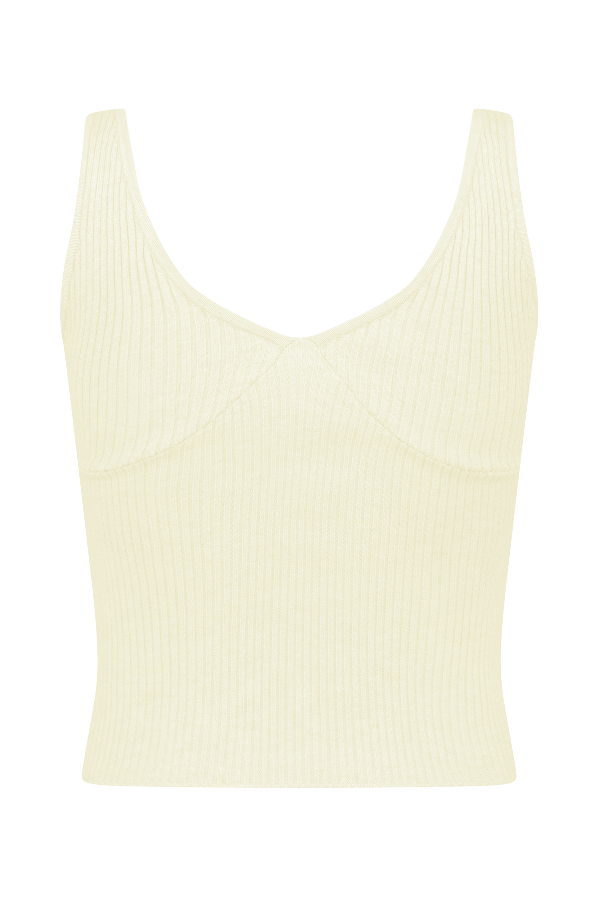 Natalya Ribbed Knit Cami Top - Ivory #9