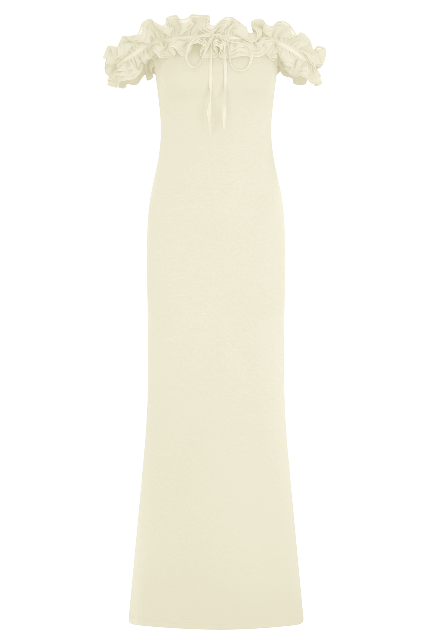 Nova Ruffle Off Shoulder Maxi Dress - Ivory #8