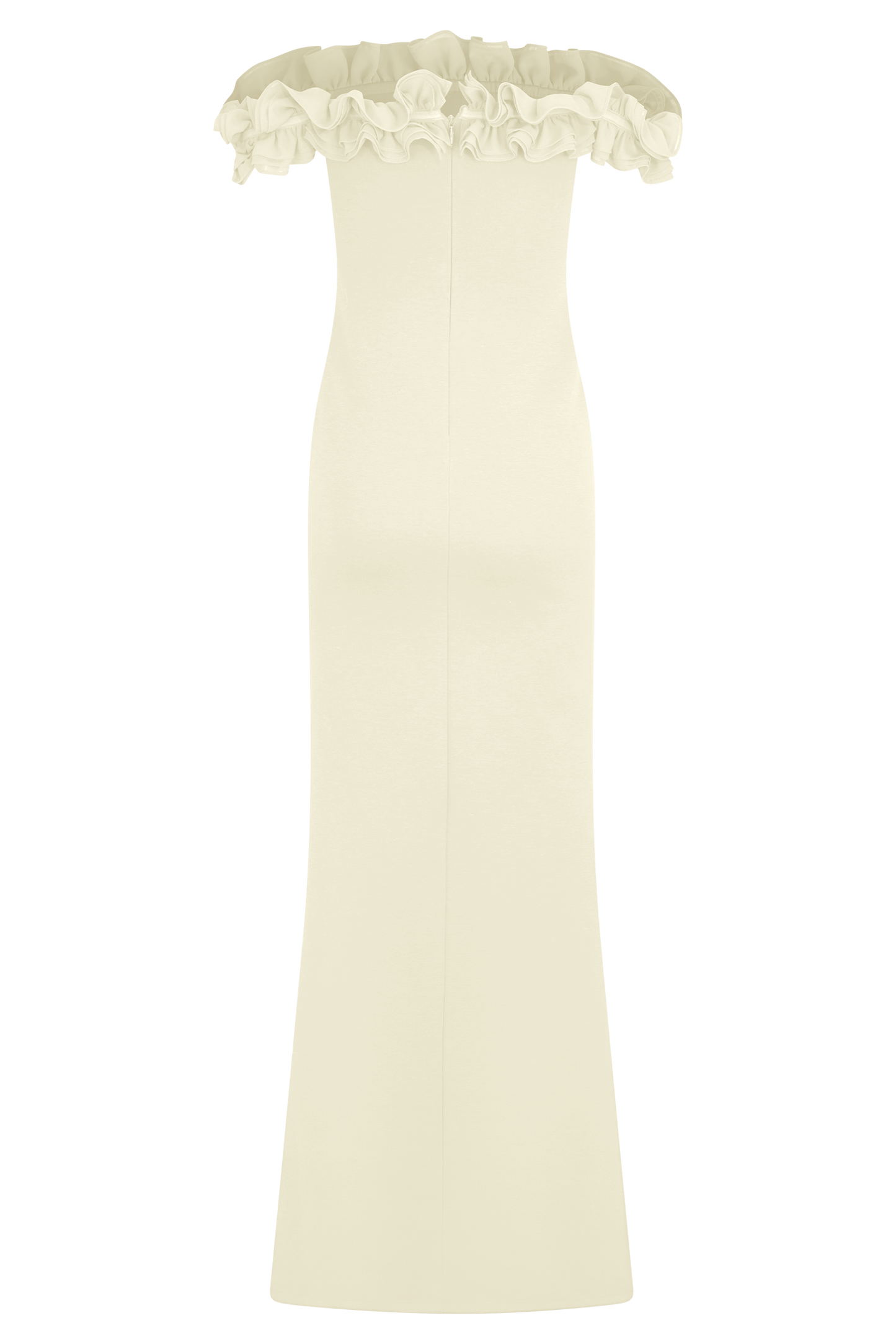 Nova Ruffle Off Shoulder Maxi Dress - Ivory