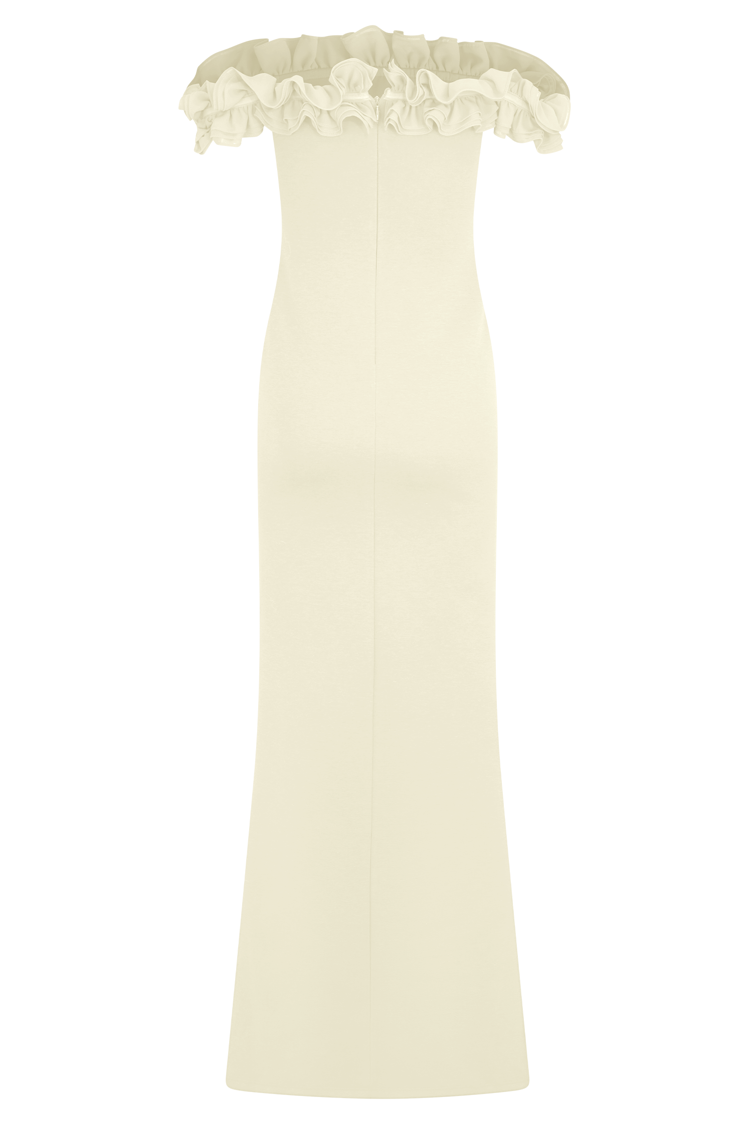 Nova Ruffle Off Shoulder Maxi Dress - Ivory #7