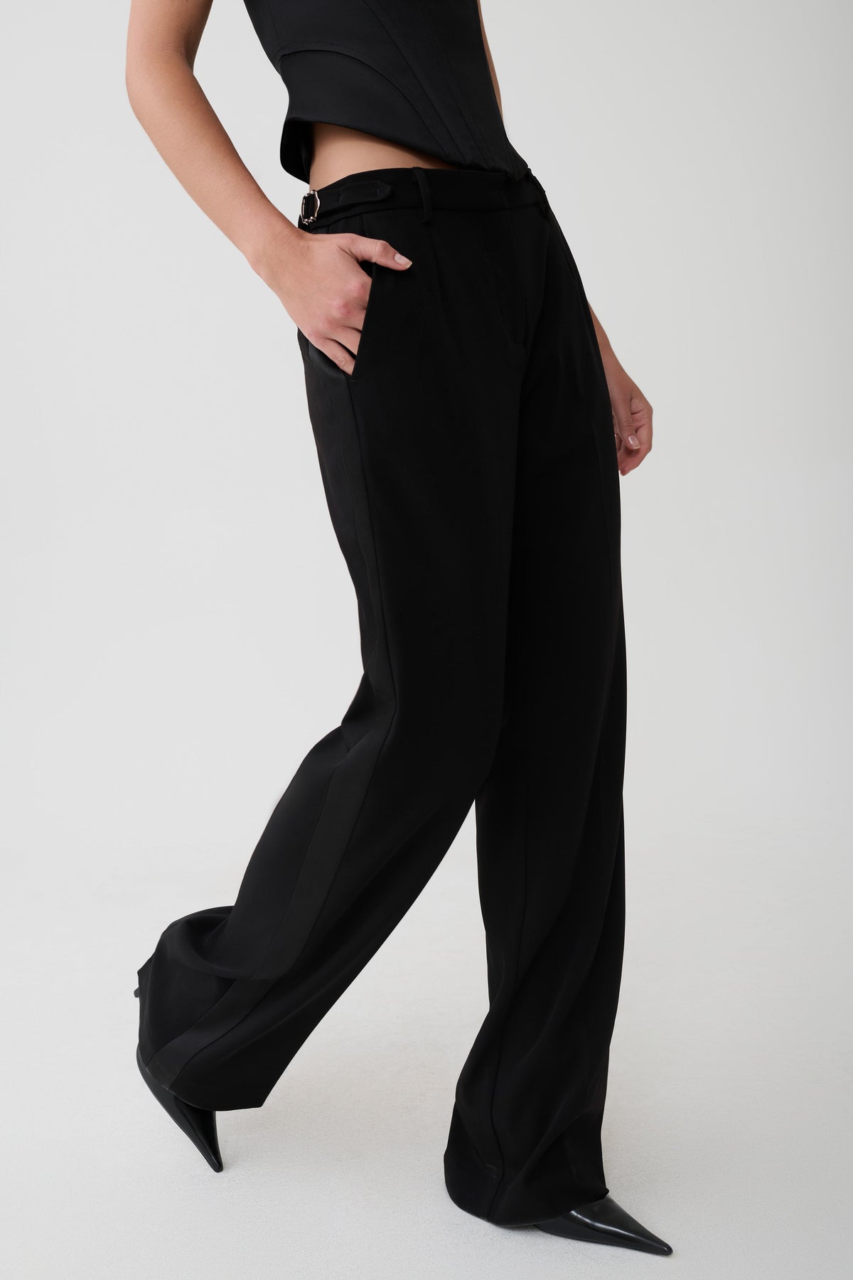 Theodora Straight Leg Pants - Black #2