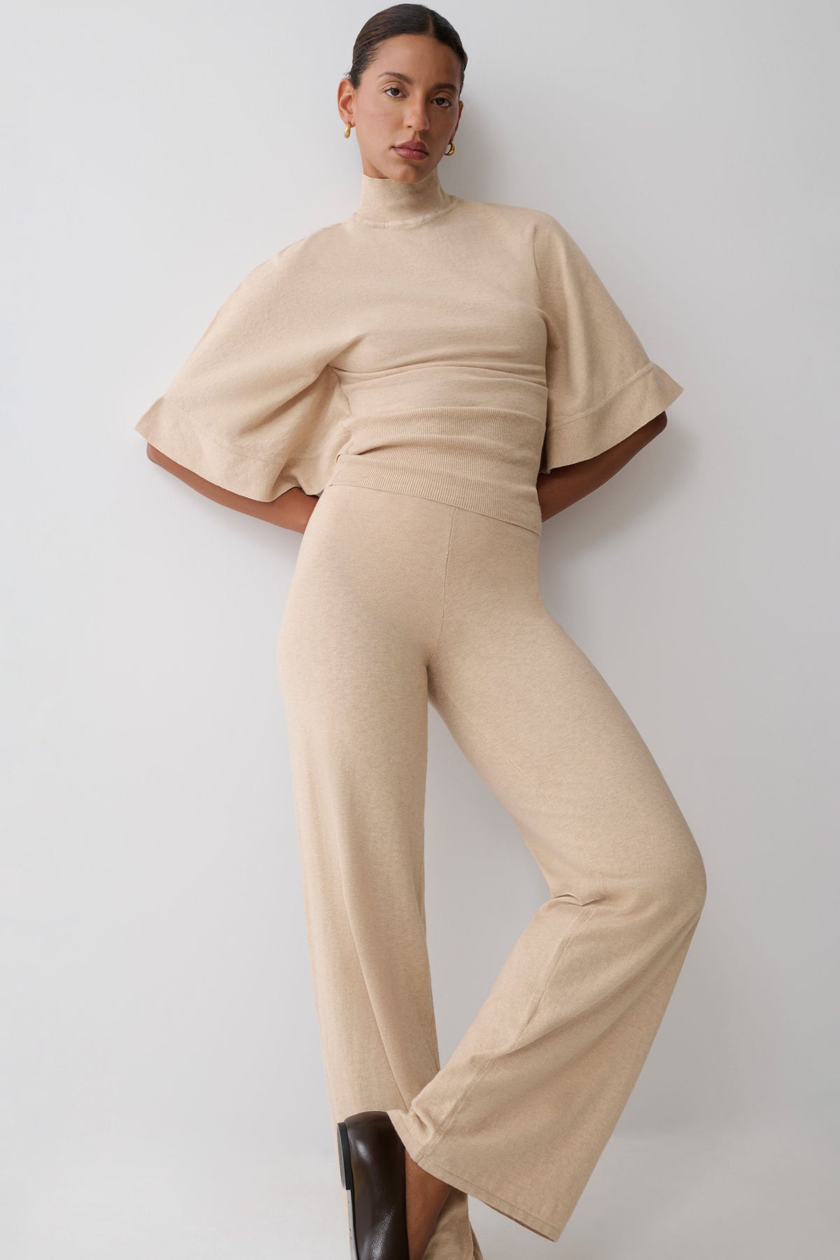 Helania Knit Pants - Oat Marle #3