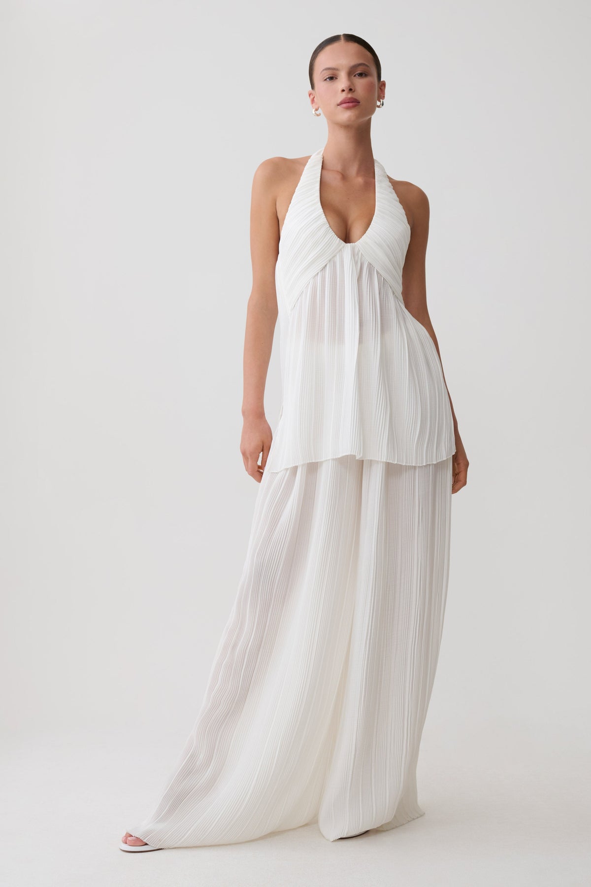 Jonah Plisse Straight Leg Pants - Ivory #3