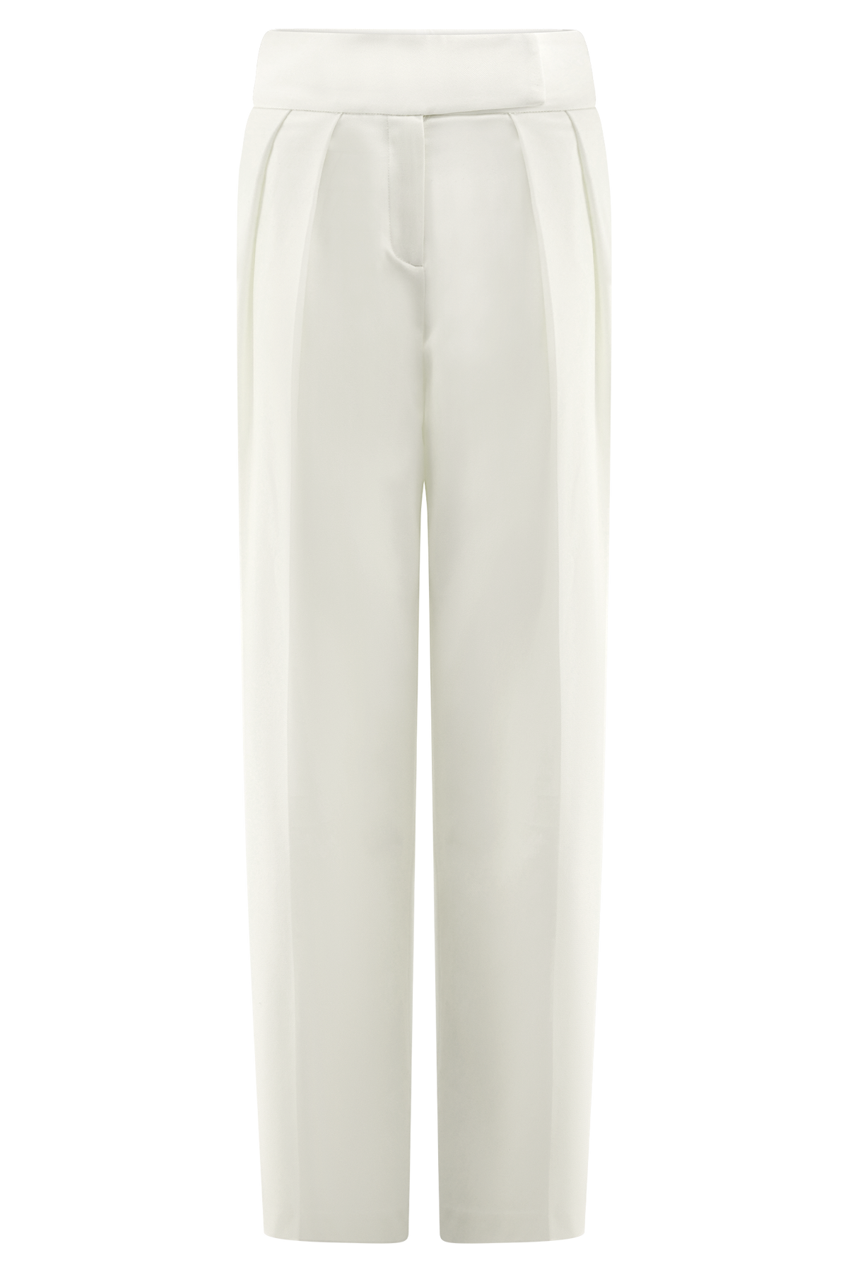 Penelope Pleated High Waisted Pants - Ivory #9