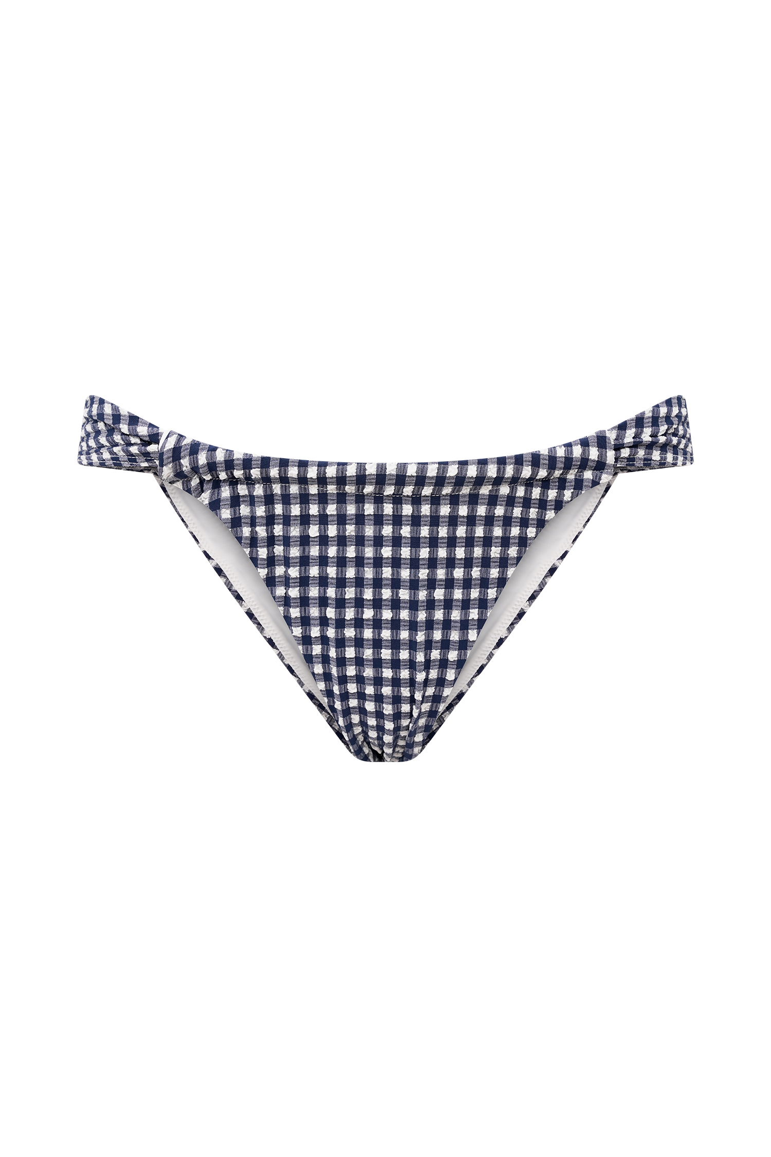 Persephone Gingham Bikini Bottoms - Navy #7