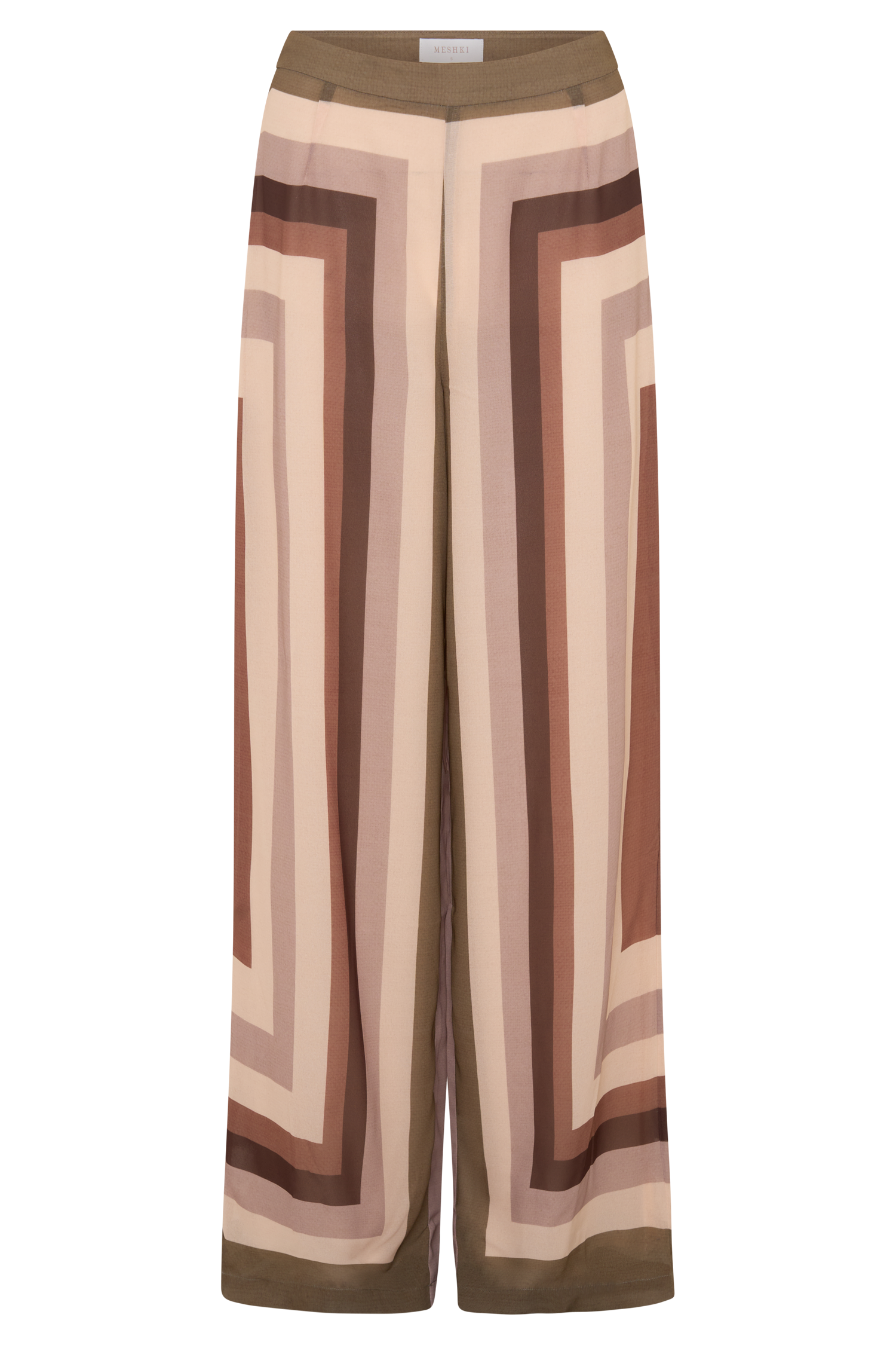 Rachel Chiffon Straight Leg Pants - Multi Stripe #10