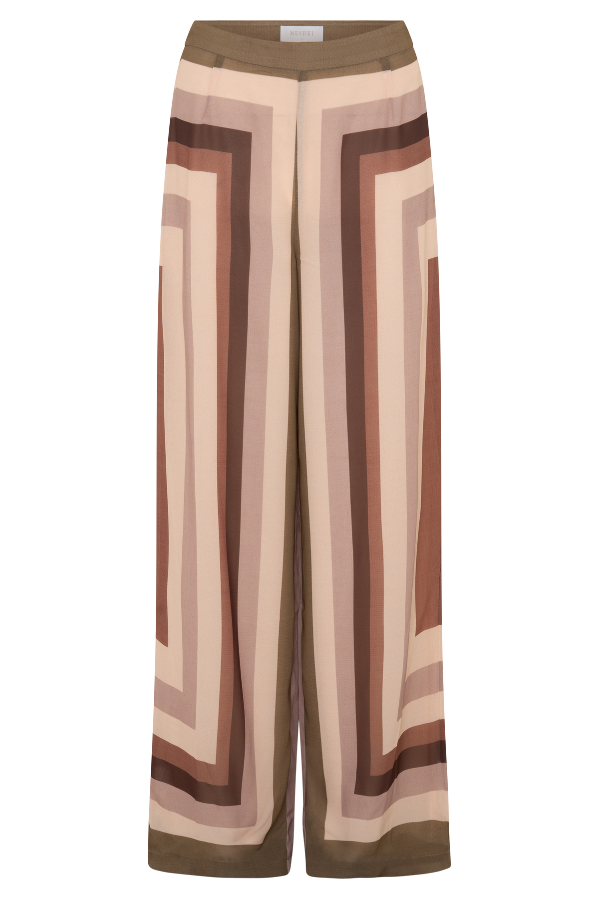 Rachel Chiffon Straight Leg Pants - Multi Stripe #10