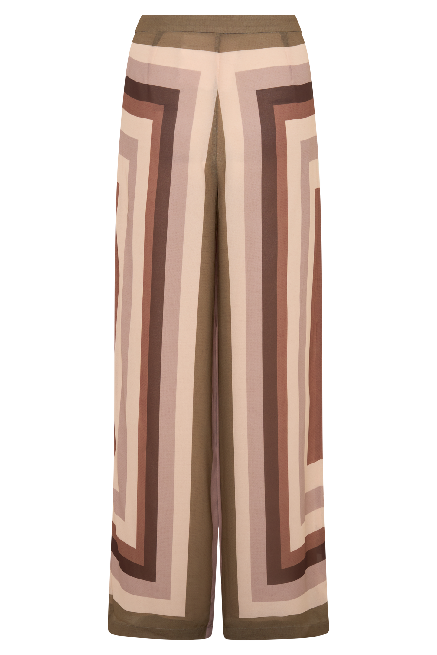 Rachel Chiffon Straight Leg Pants - Multi Stripe