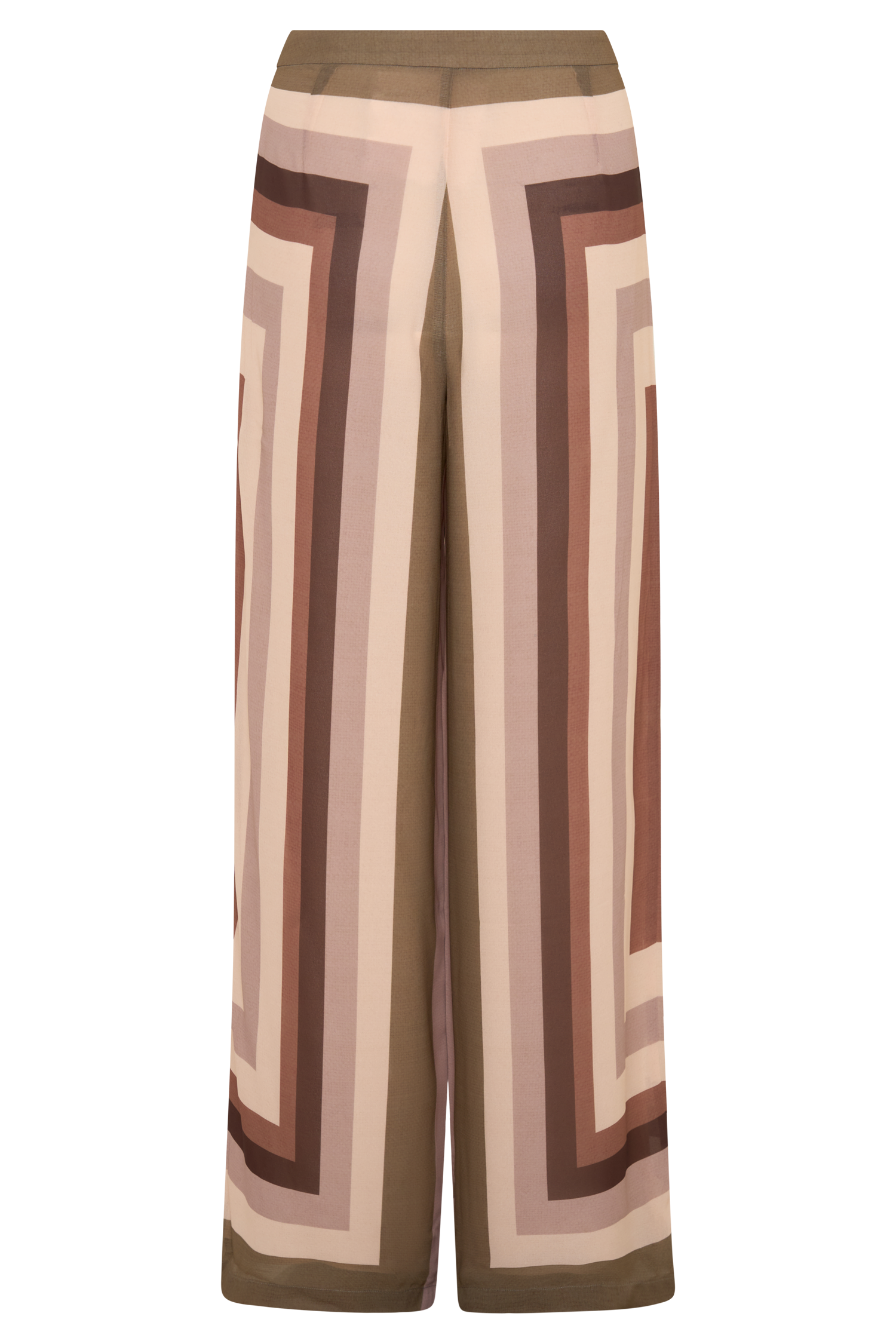 Rachel Chiffon Straight Leg Pants - Multi Stripe #9