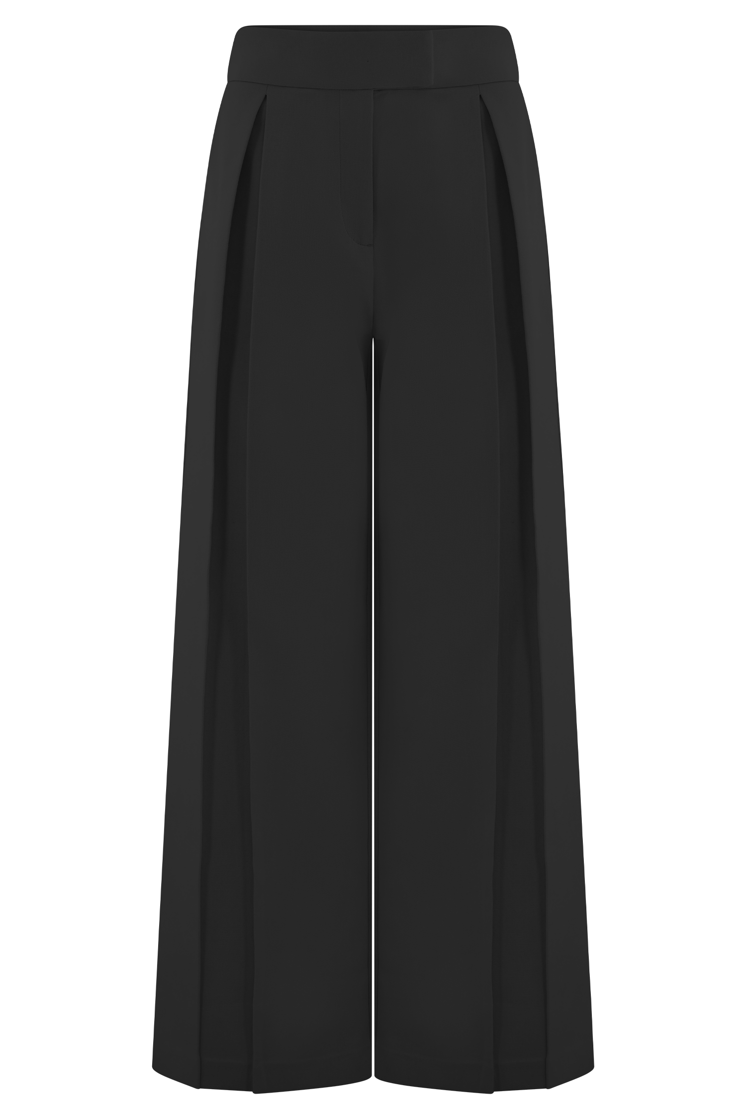 Raya Mid Rise Wide Leg Linen Pant - Black #8