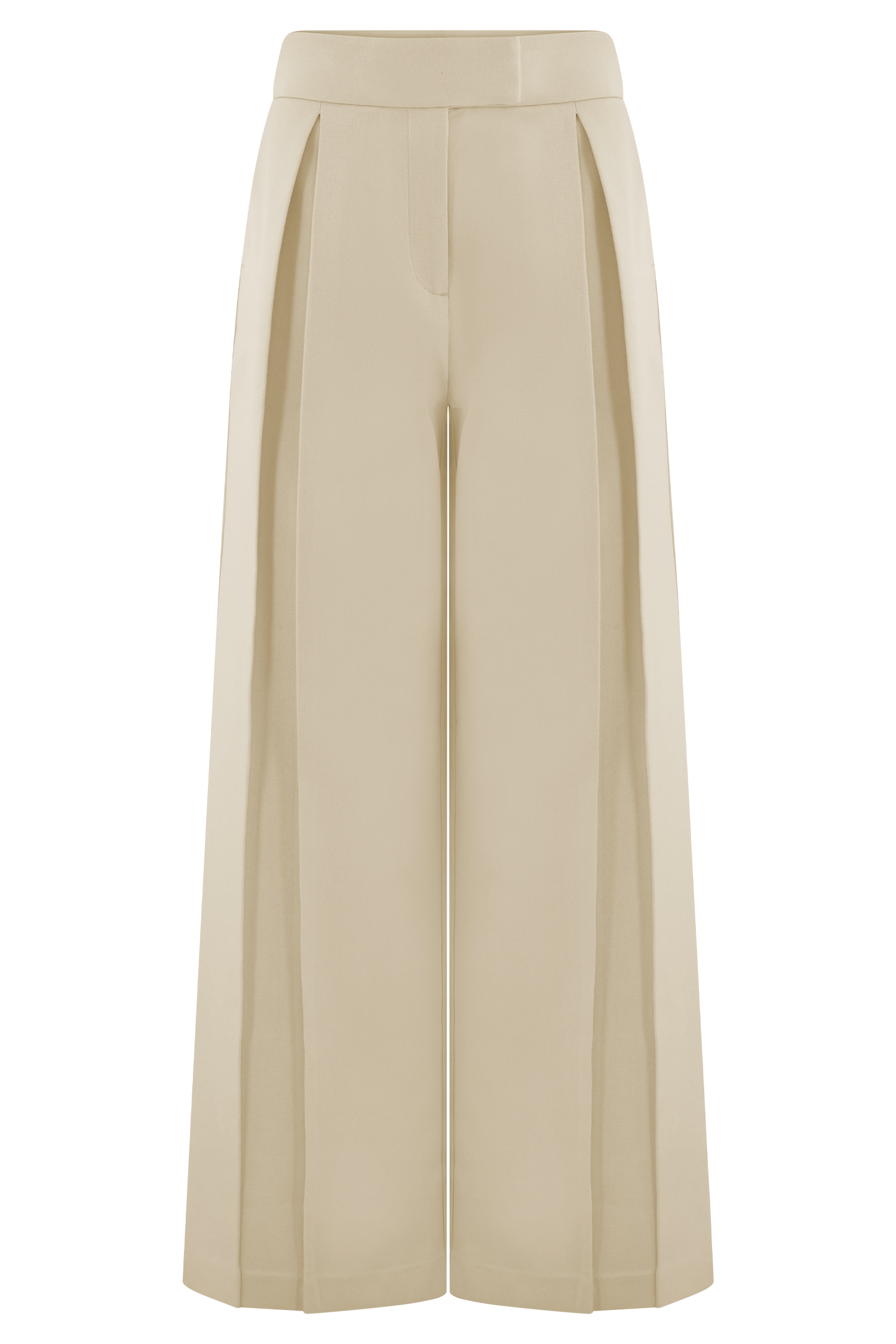 Raya Mid Rise Wide Leg Linen Pant - Natural Beige #9