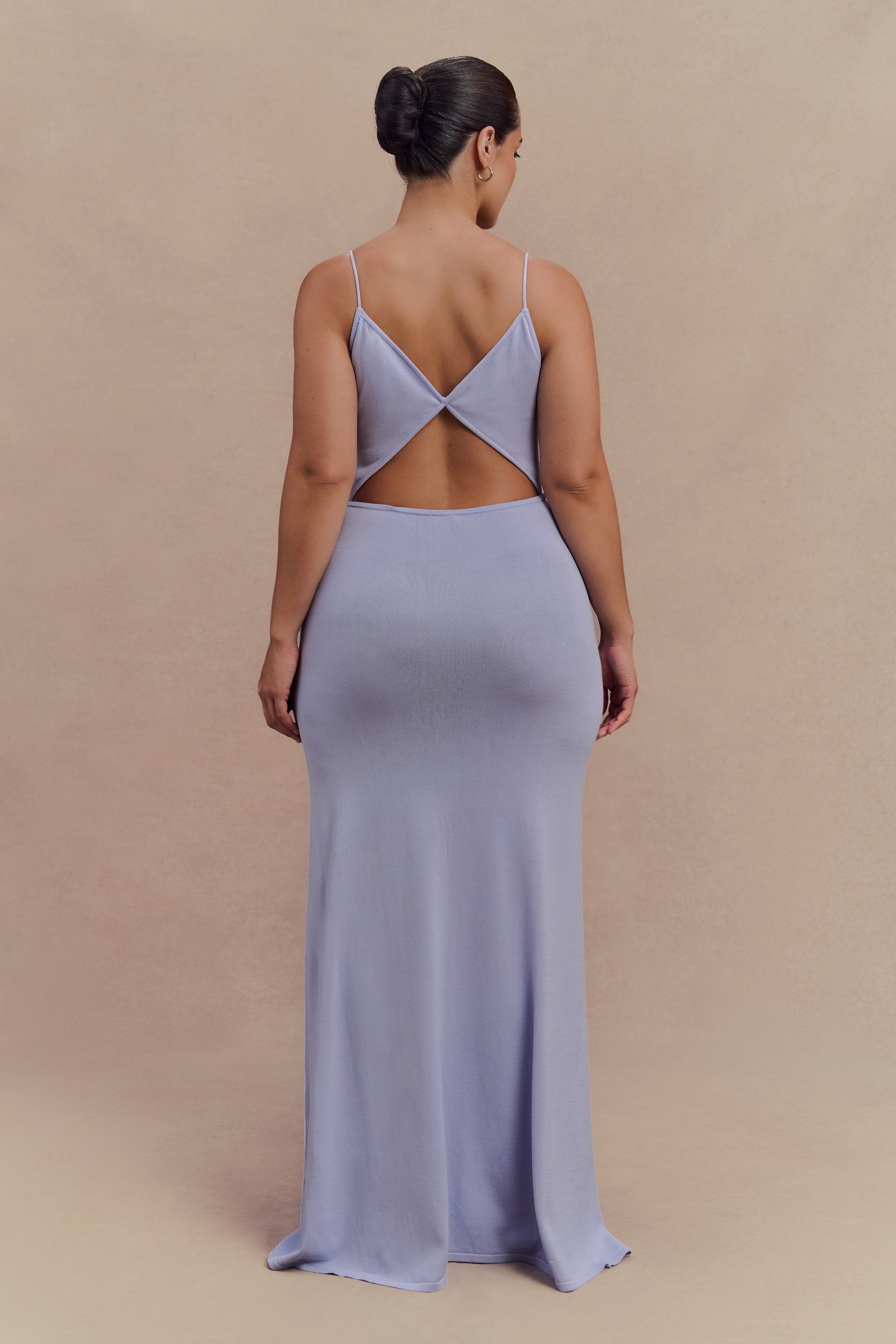 Reama Wrap Over Knit Maxi Dress - Cornflower Blue #8
