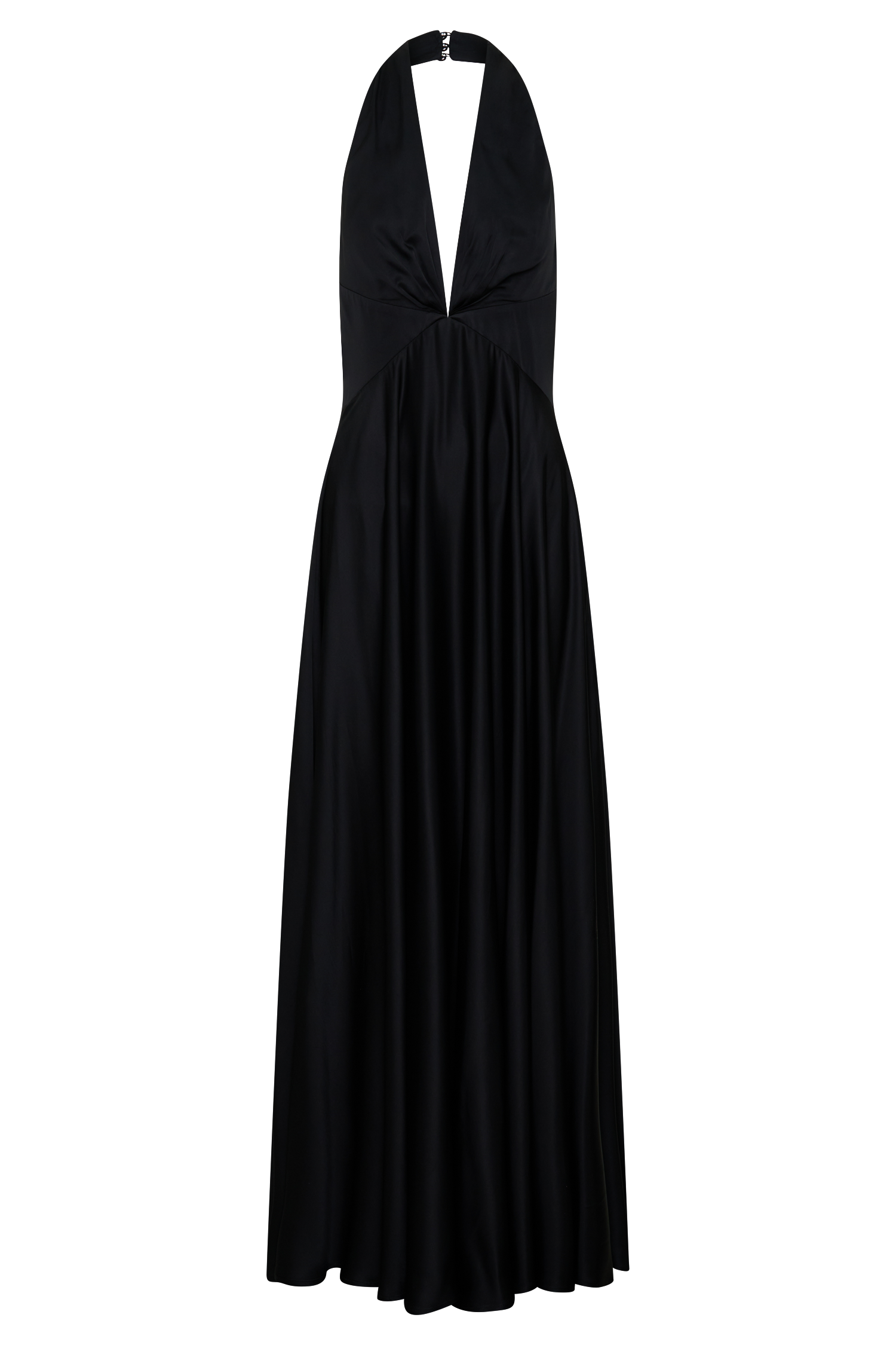 Rebecca Halter Buttoned Maxi Dress - Black #9