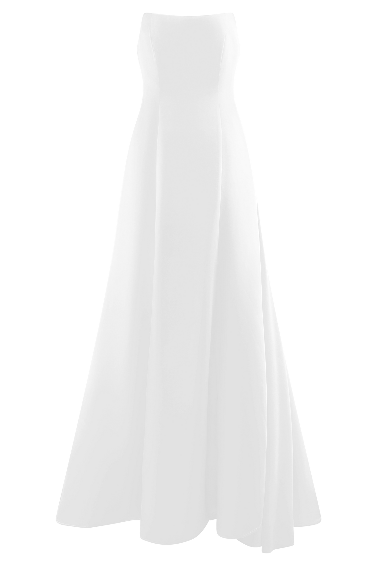 Rosella Satin Strapless Maxi Dress - White #8