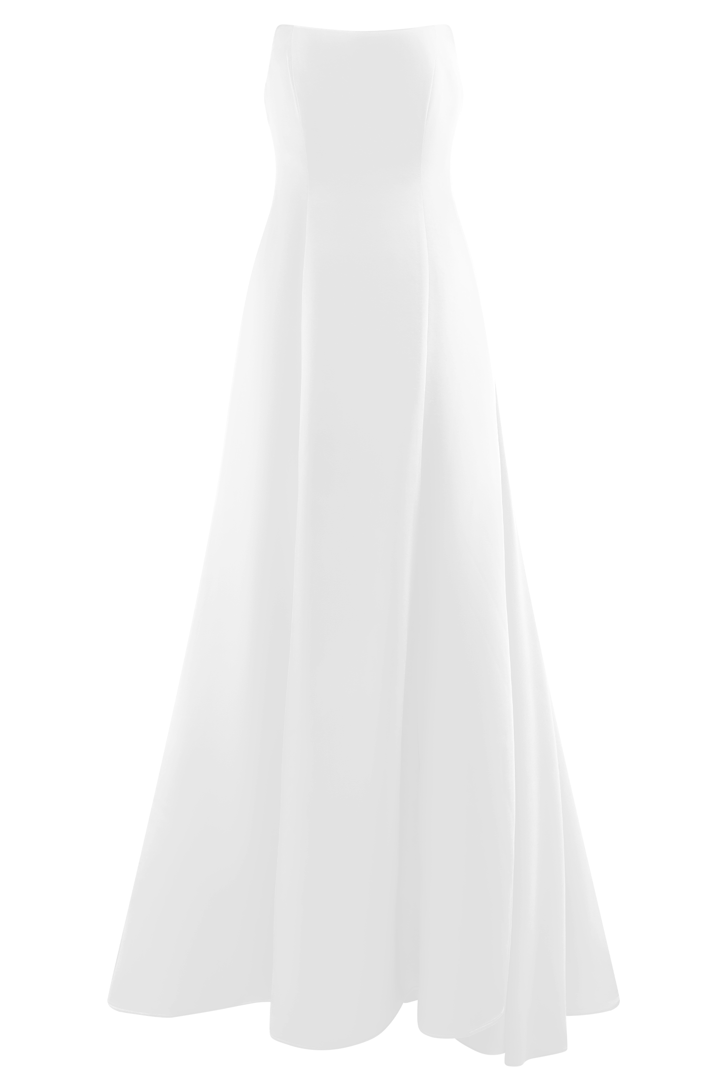Rosella Satin Strapless Maxi Dress - White #8