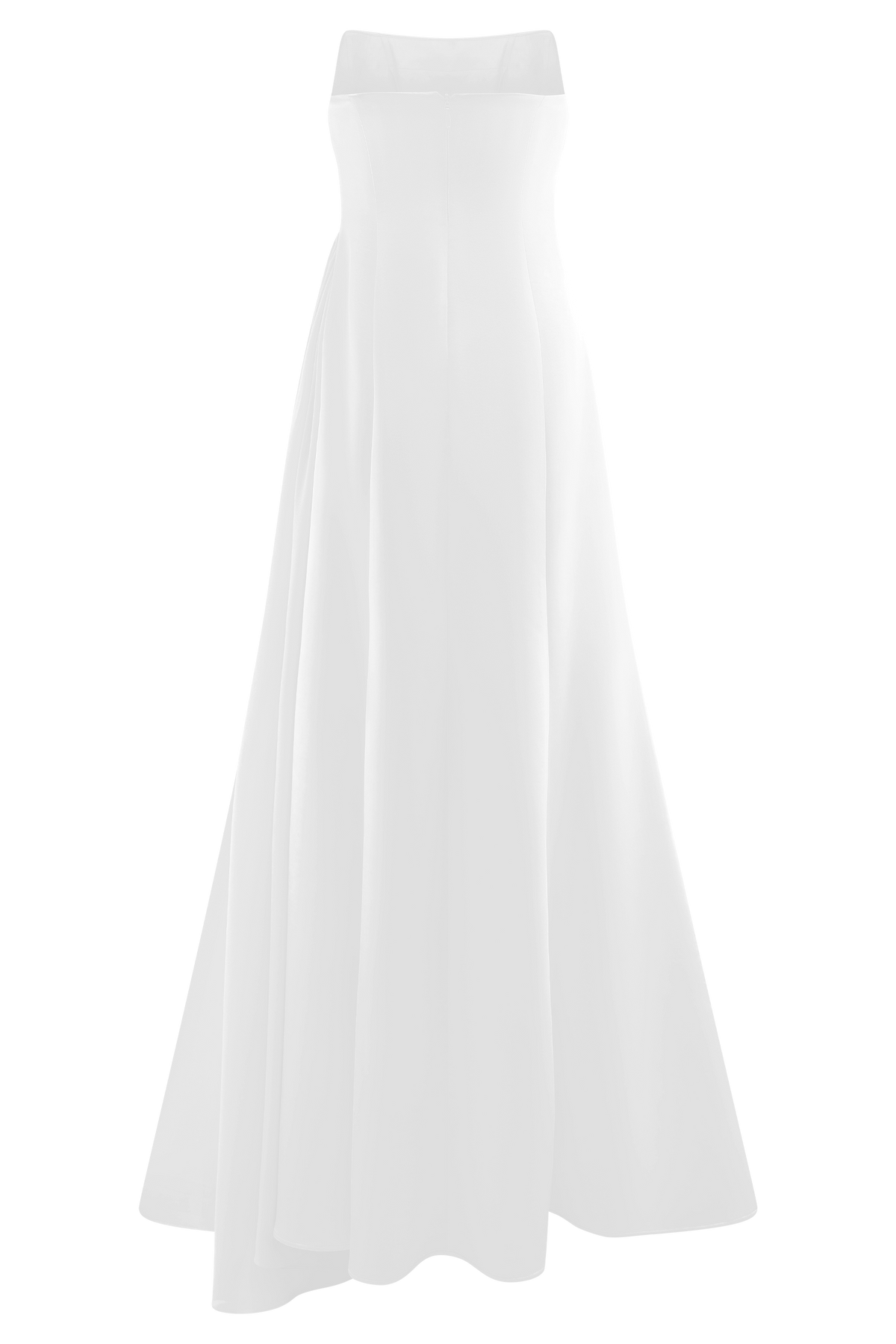 Rosella Satin Strapless Maxi Dress - White #9