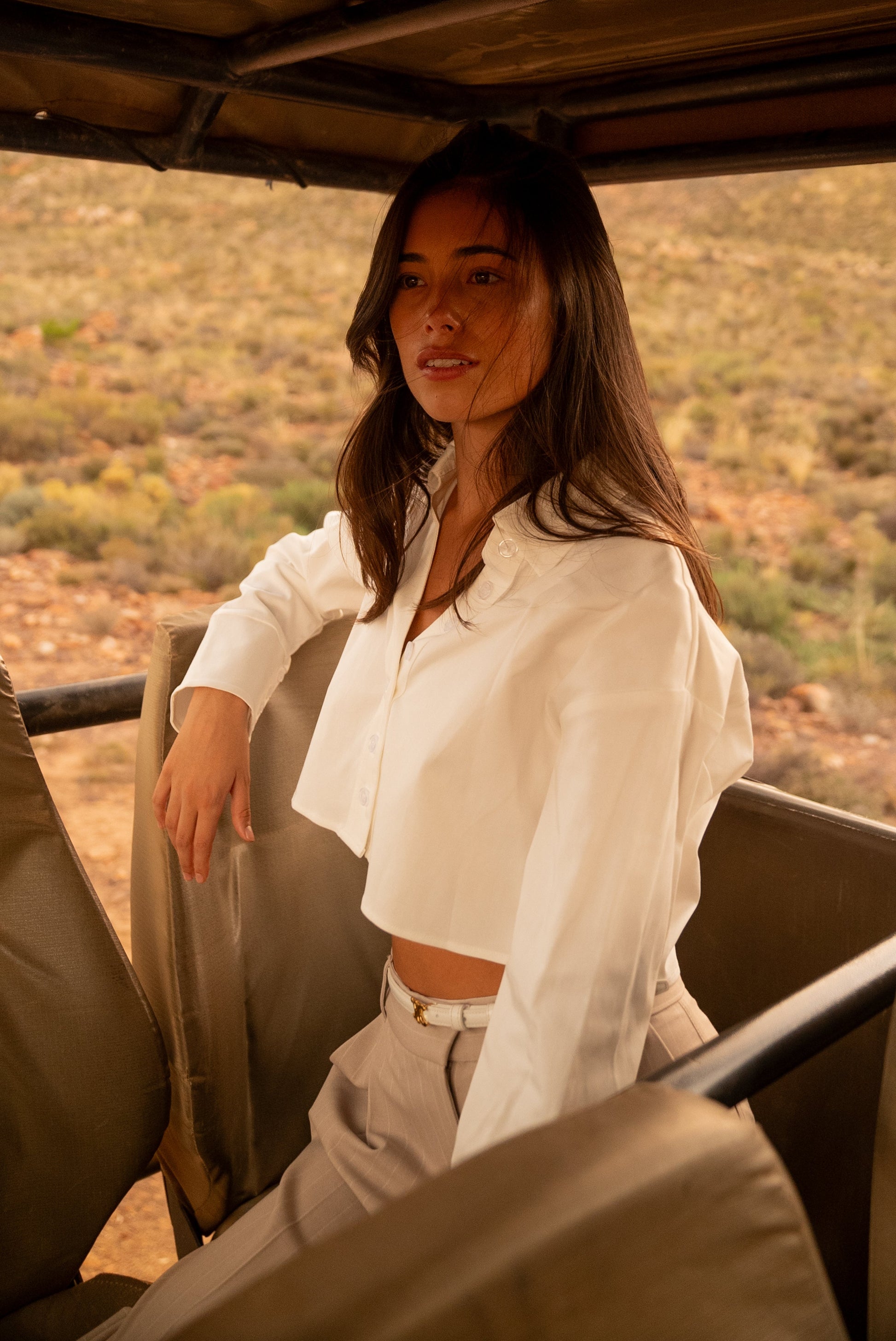 Julianna Cotton Button Up Shirt - White #11