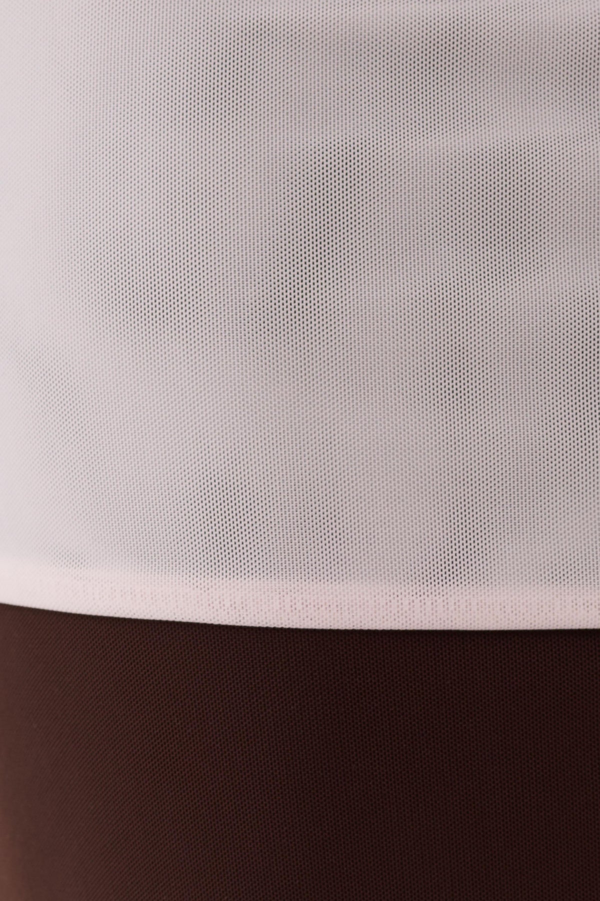 Arielle Mesh Layered Midi Skirt - Blush Pink/Chocolate #6