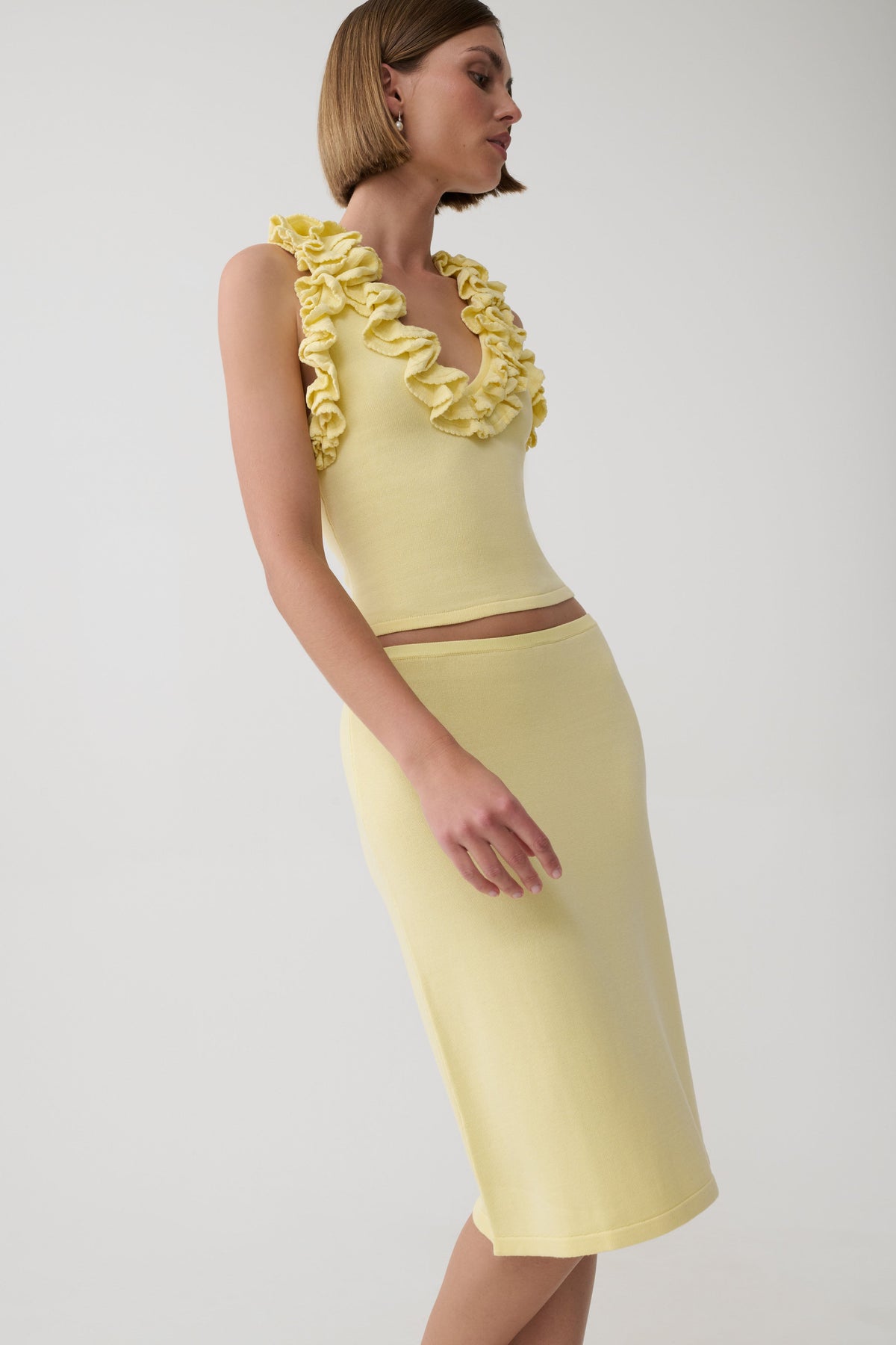 Tayler Knit Skirt - Butter #3
