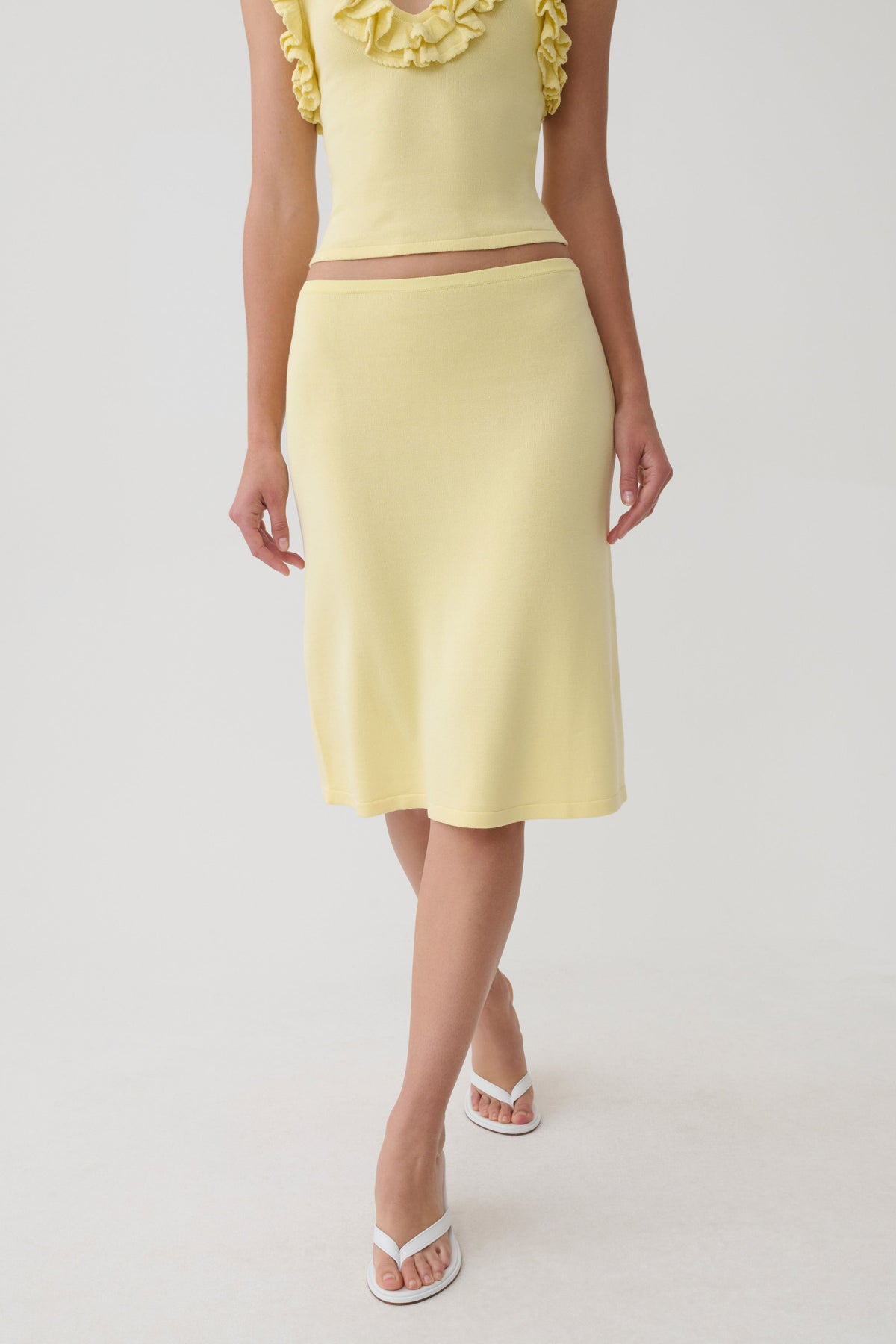 Tayler Knit Skirt - Butter