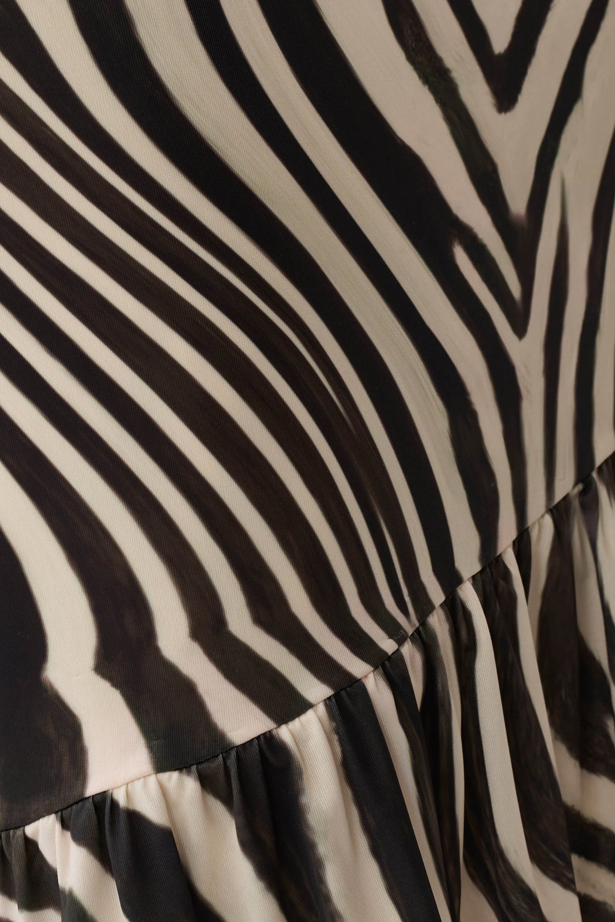 Polina Zebra Printed Midi Skirt - Zebra Print
