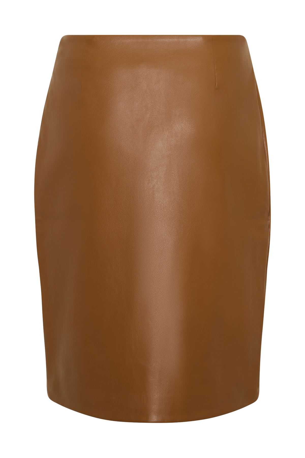 Alexis Faux Leather Midi Skirt - Cognac #7
