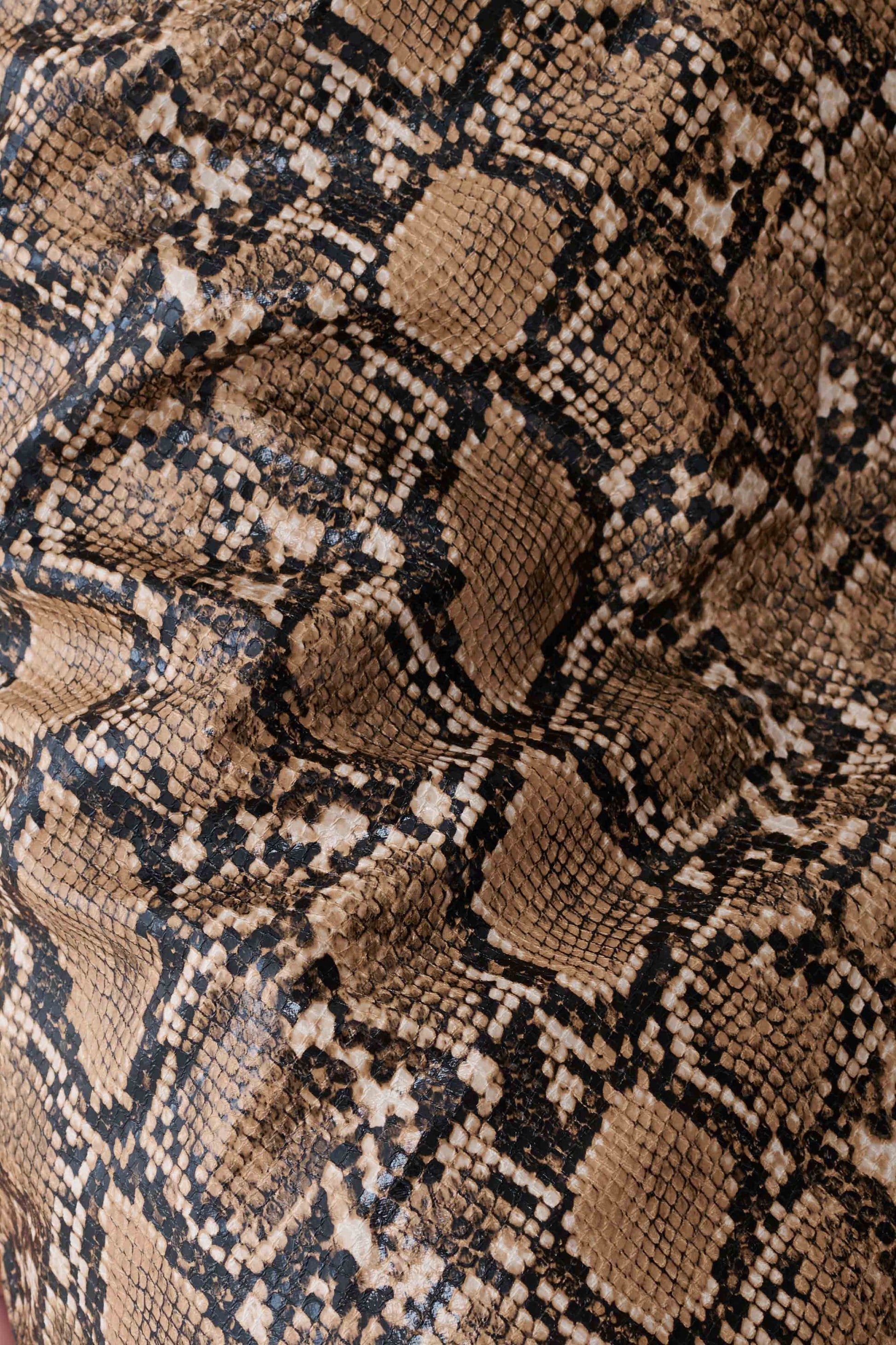 Alexis Faux Leather Midi Skirt - Snake Print #6