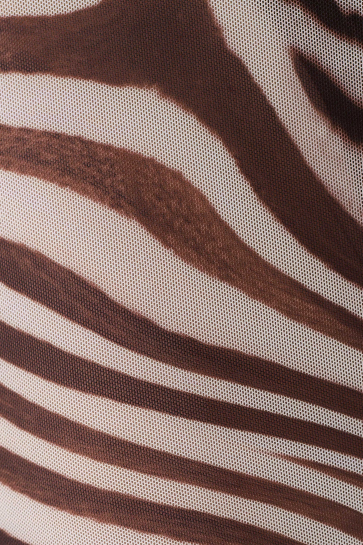 Galatea Cowl Halter Mini Dress - Brown Zebra #5