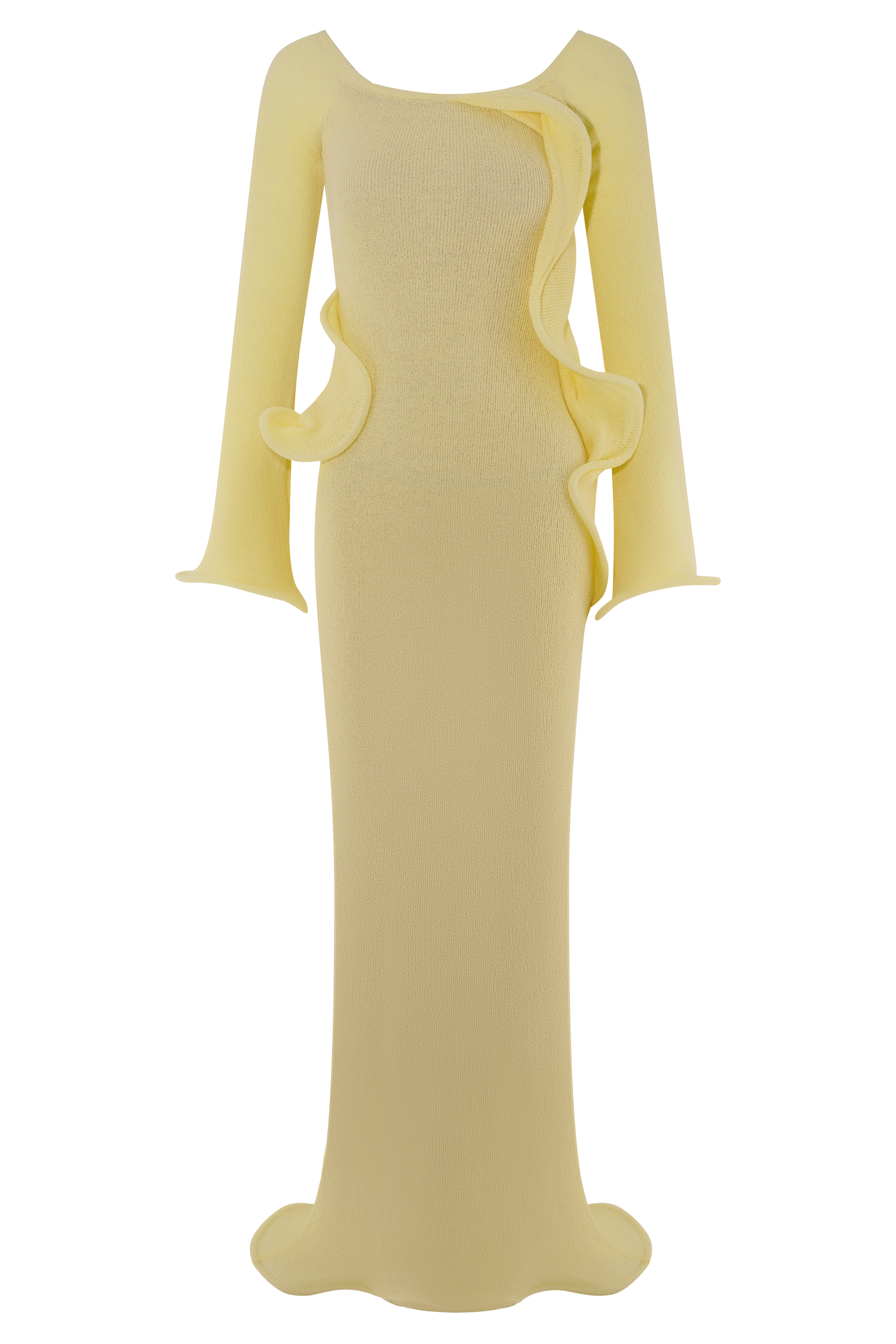Sandrine Off Shoulder Knit Maxi Dress - Lemon #10