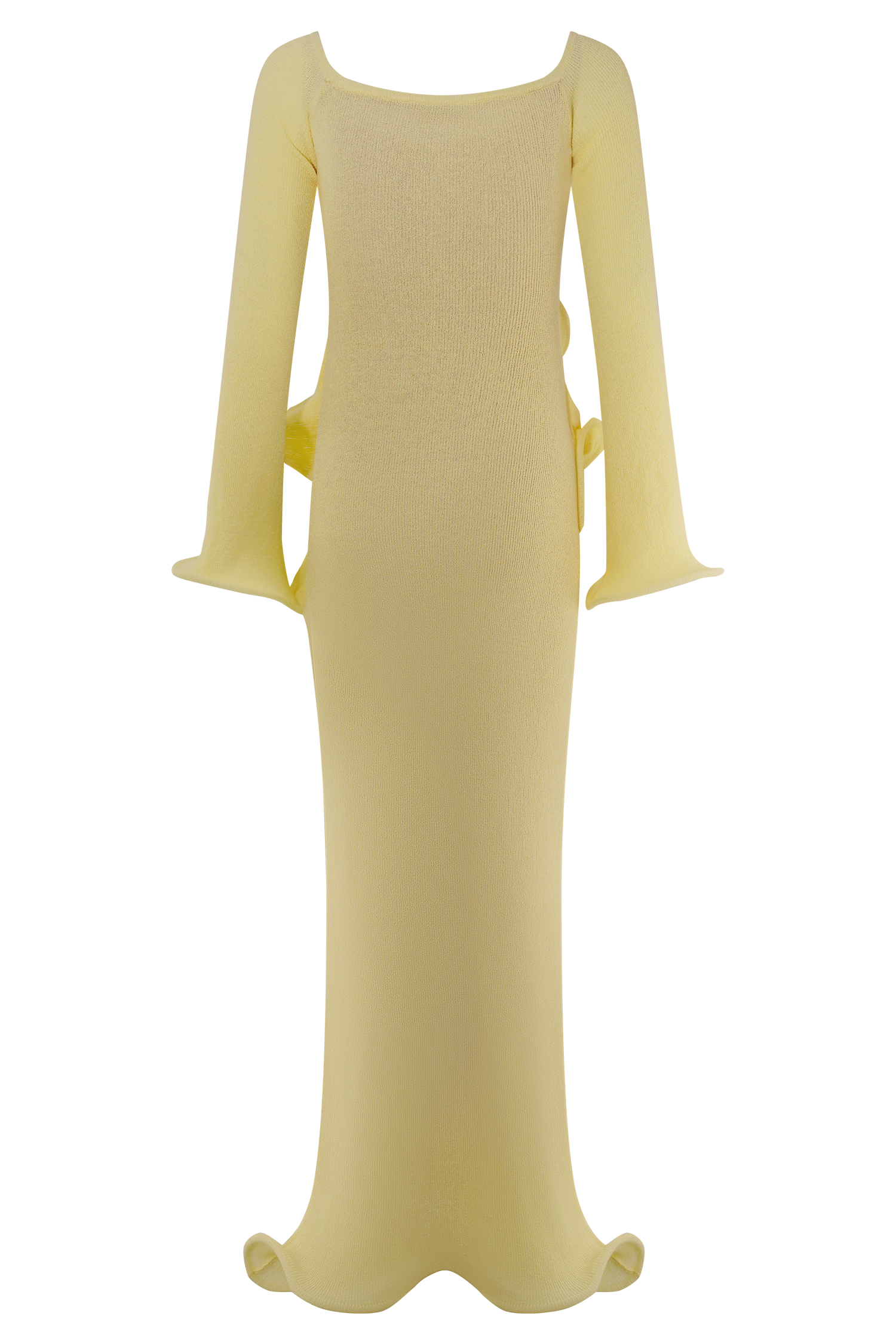 Sandrine Off Shoulder Knit Maxi Dress - Lemon #9
