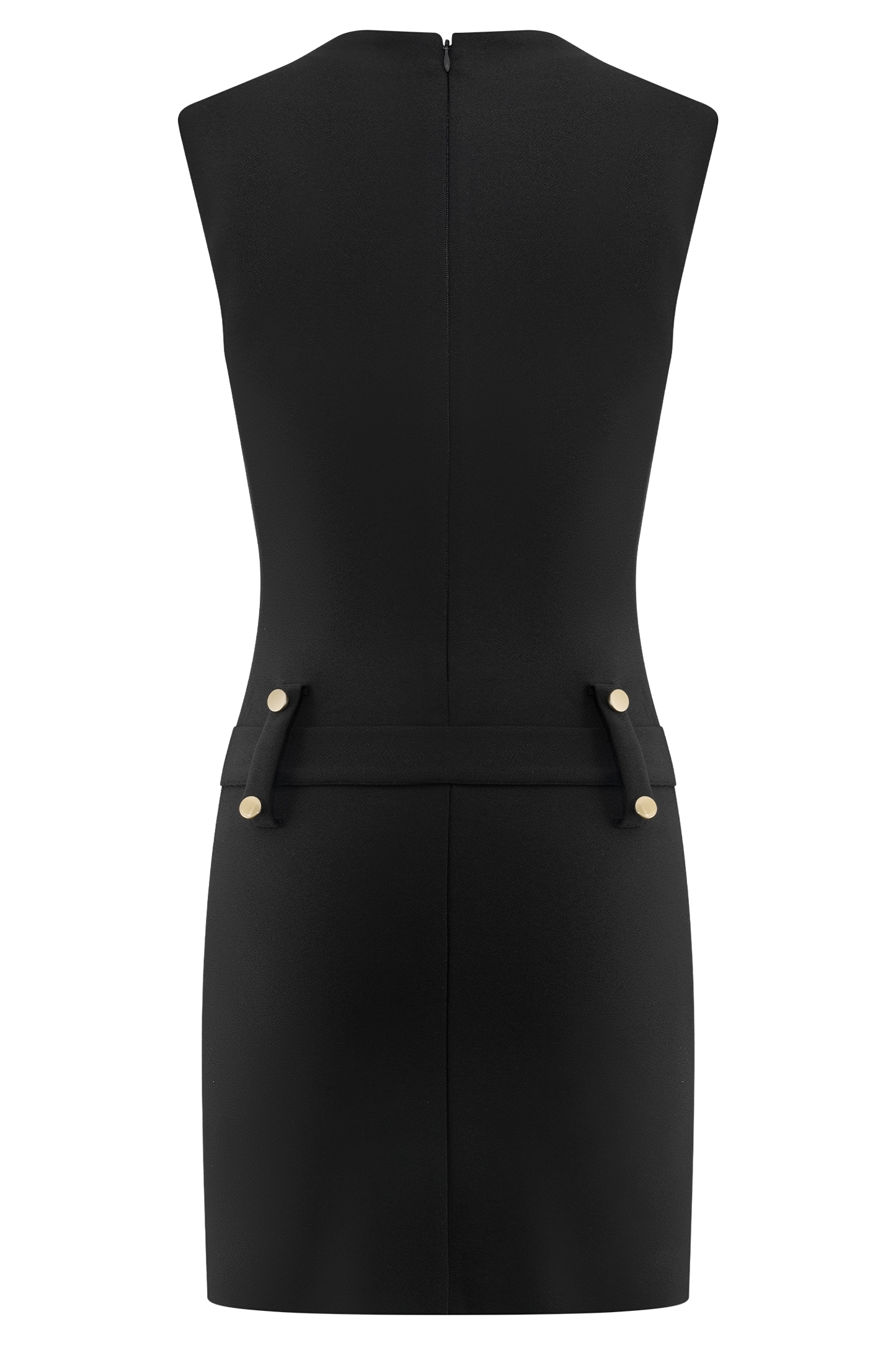 Scheana Stretch Crepe Mini Dress - Black