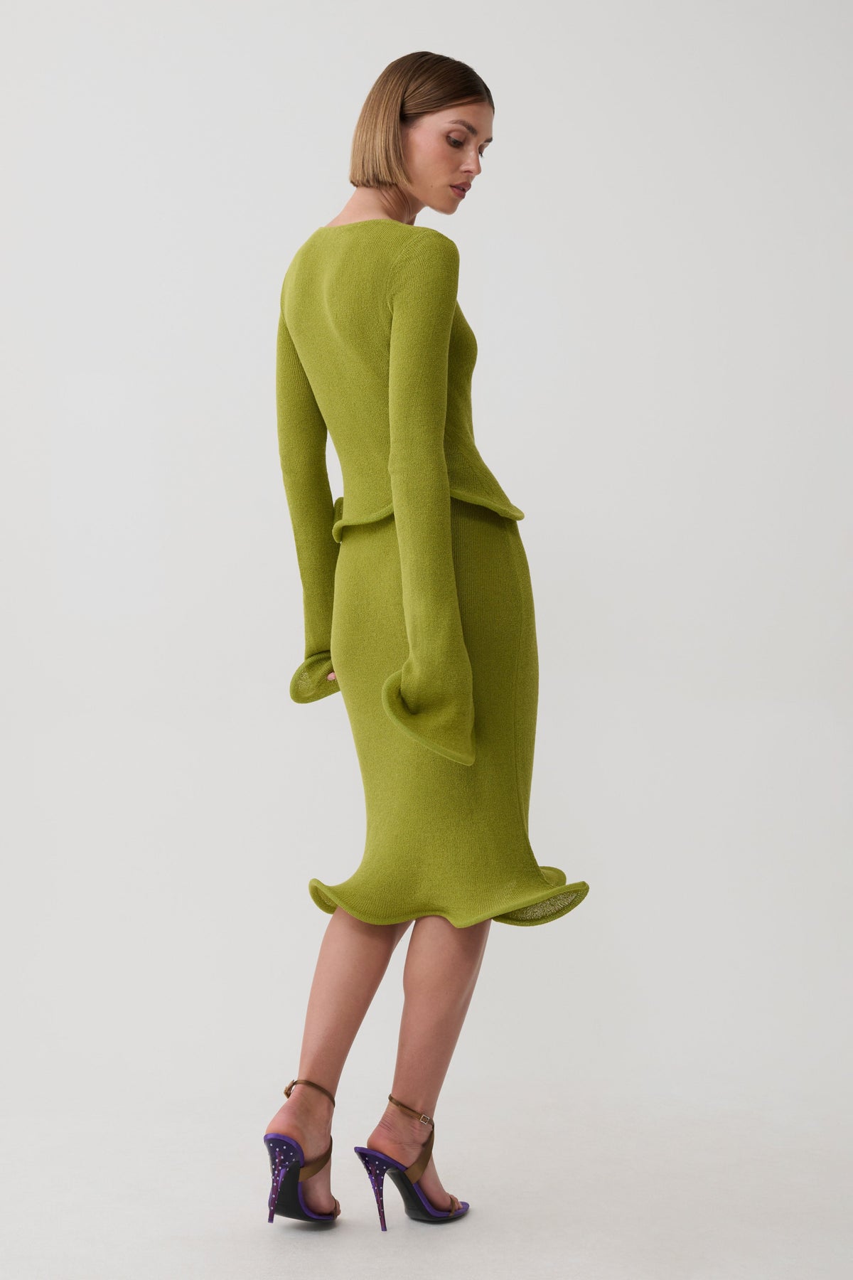 Gigi Long Sleeve Knit Top - Olive #2