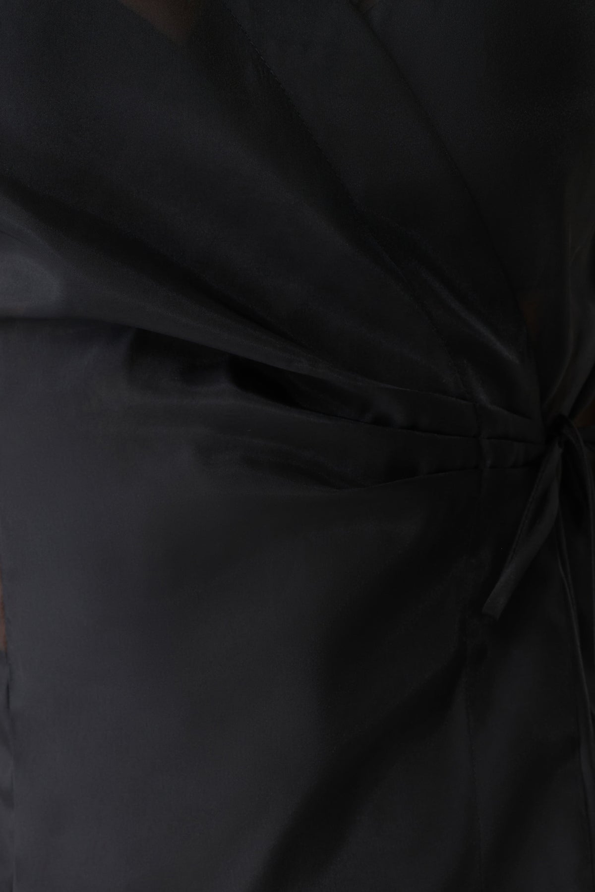 Frankie Organza Cross Over Shirt - Black #5
