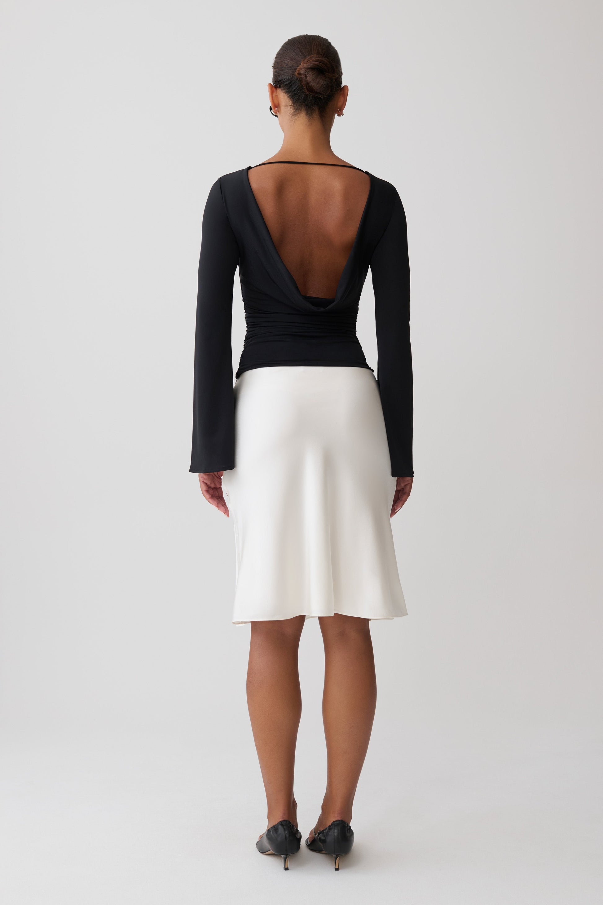 Sofiane Silk Blend Midi Skirt - Ivory #2