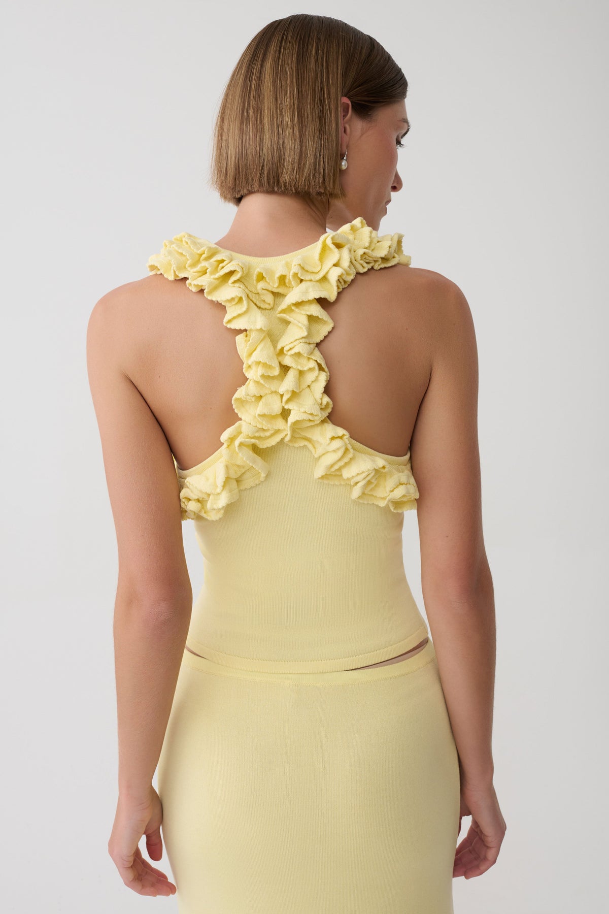 Tayler Ruffle Knit Top - Butter #2