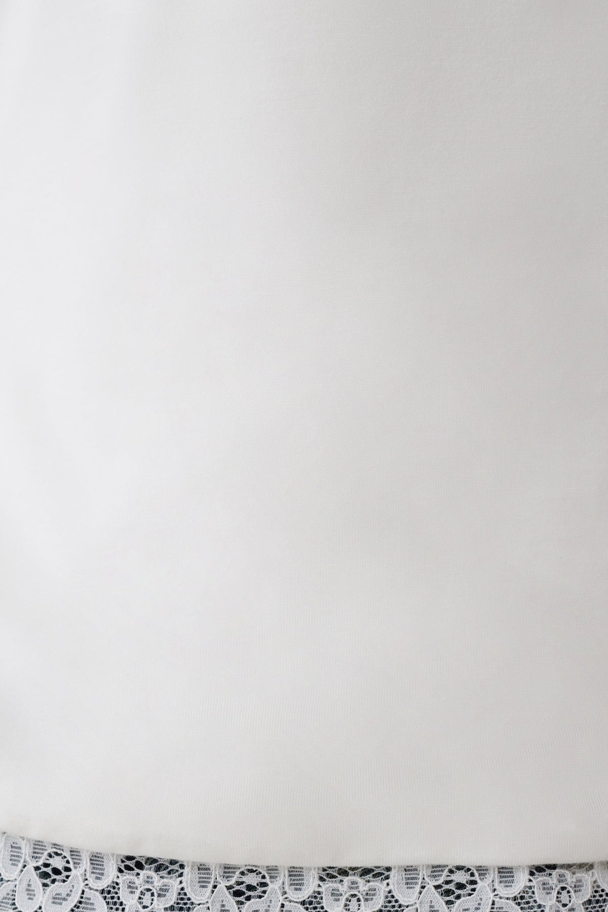 Althea Lace Trimmed Top - White