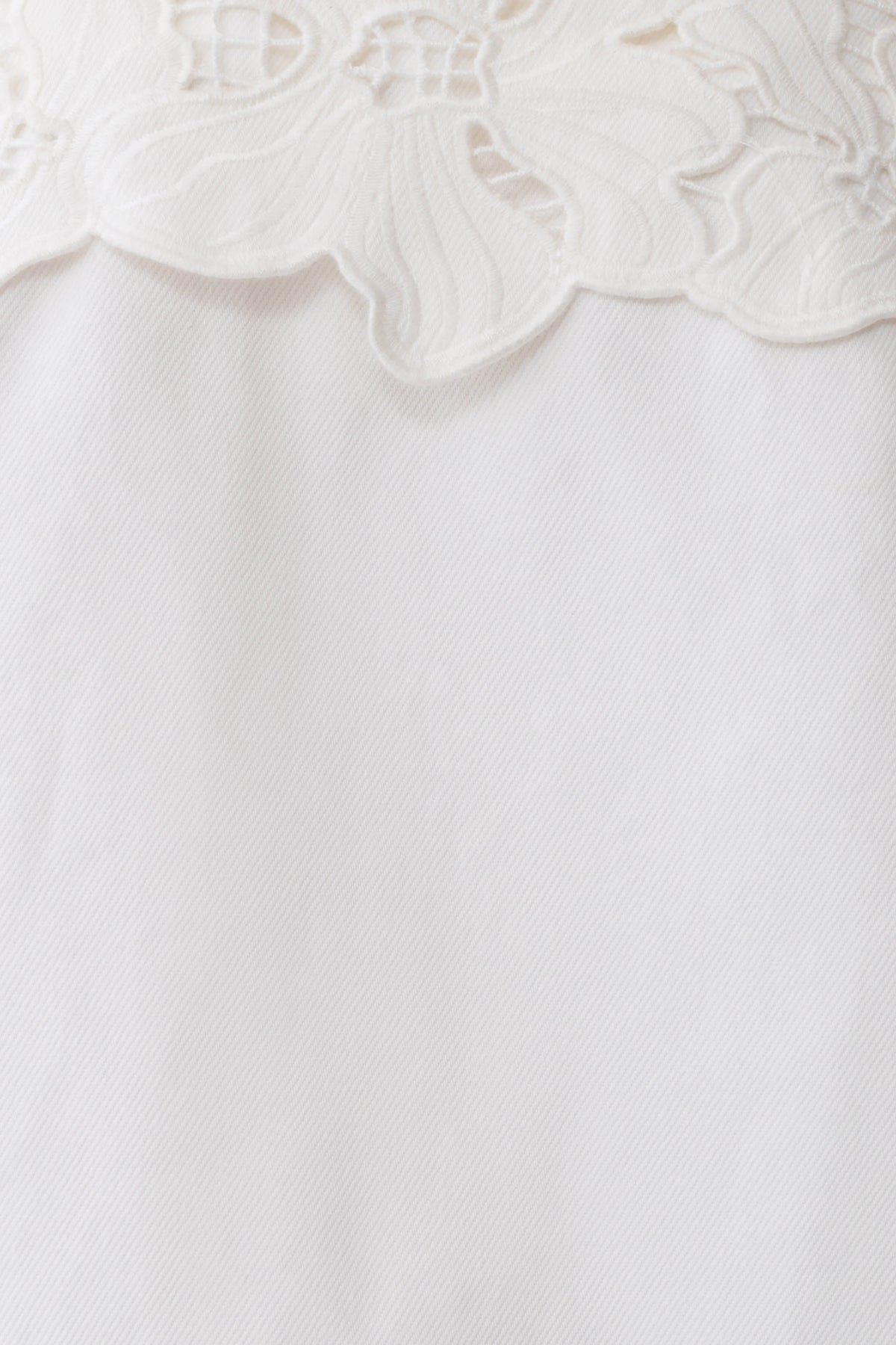 Anamarie Denim Floral Strapless Top - White #8