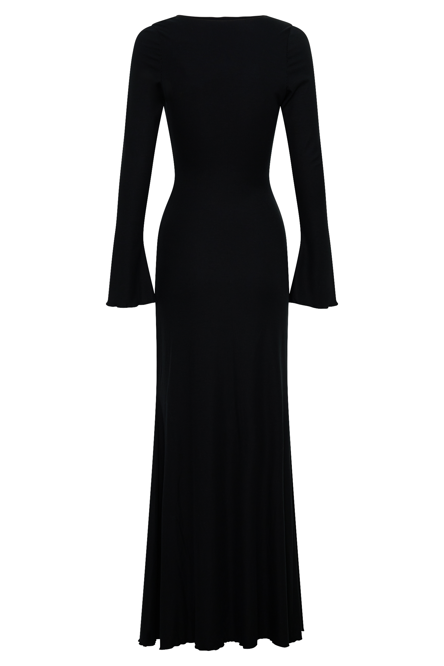 Tanya Buttoned Long Sleeve Maxi Dress - Black #6