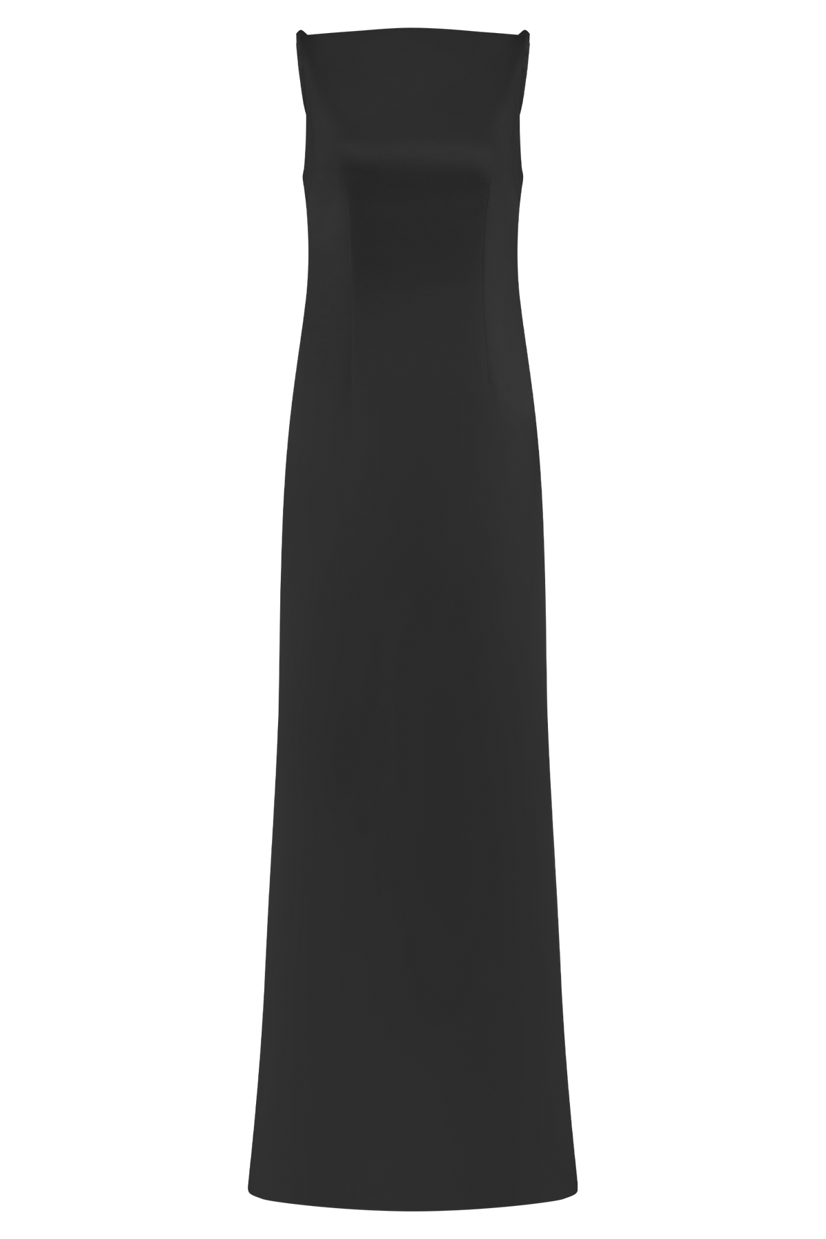 Violet Sleeveless Satin Maxi Dress - Black #14