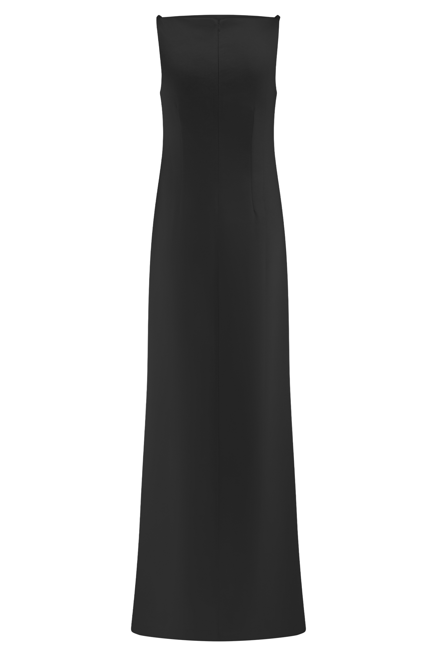 Violet Sleeveless Satin Maxi Dress - Black