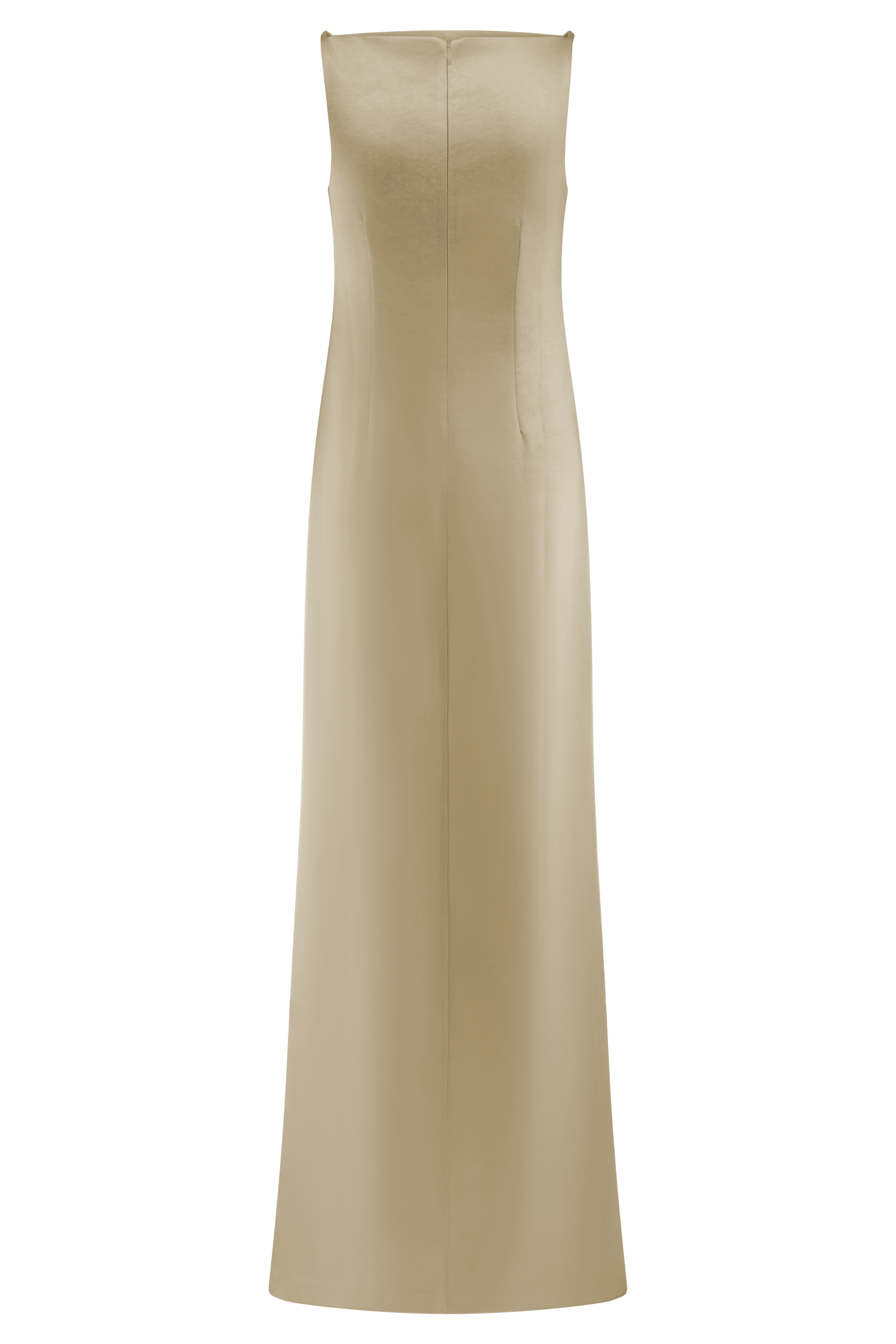 Violet Sleeveless Satin Maxi Dress - Blush Gold #10