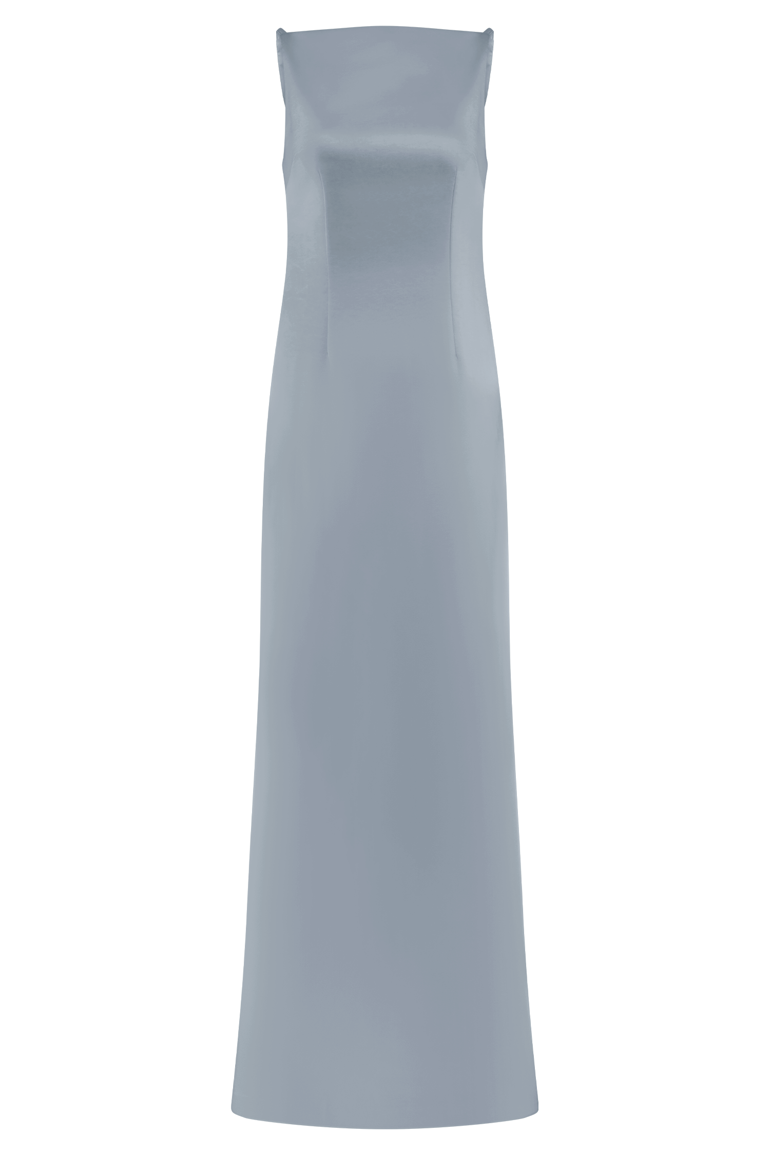 Violet Sleeveless Satin Maxi Dress - Frosted Blue #13