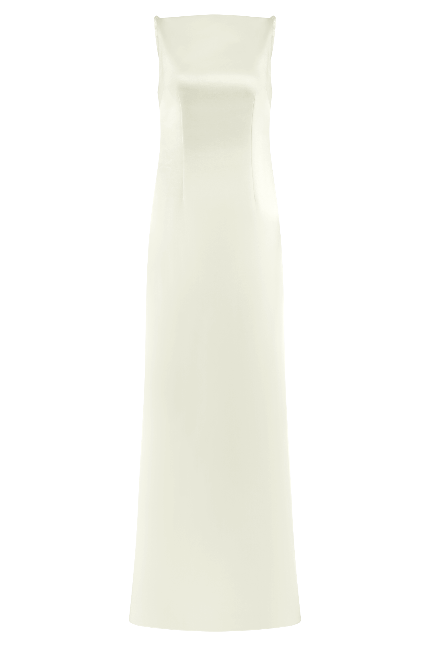 Violet Sleeveless Satin Maxi Dress - White #13